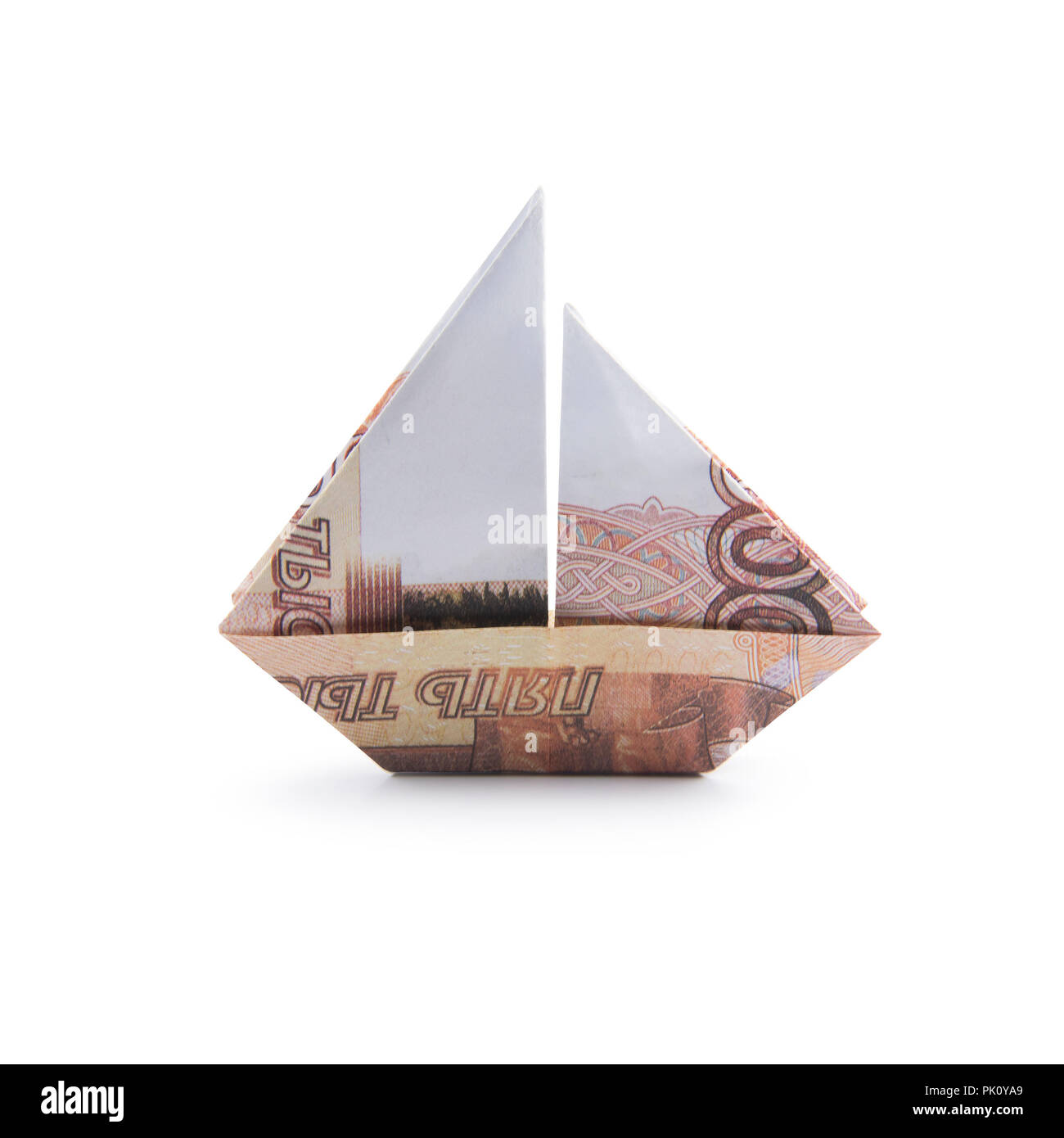 ship from banknotes Stock Photo - Alamy