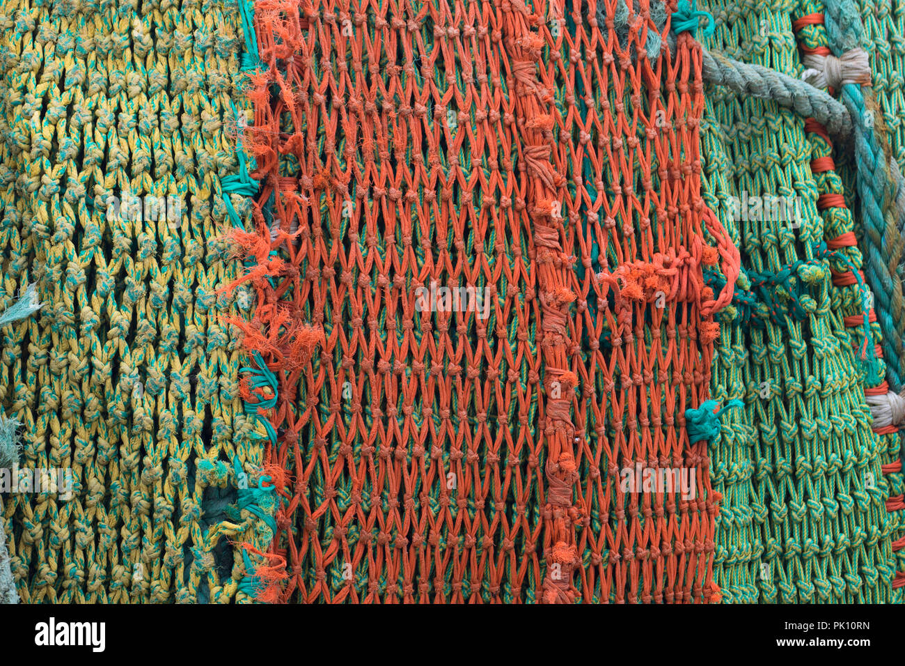 Fishing net, Ucluelet Harbour, Ucluelet, British Columbia, Canada Stock Photo