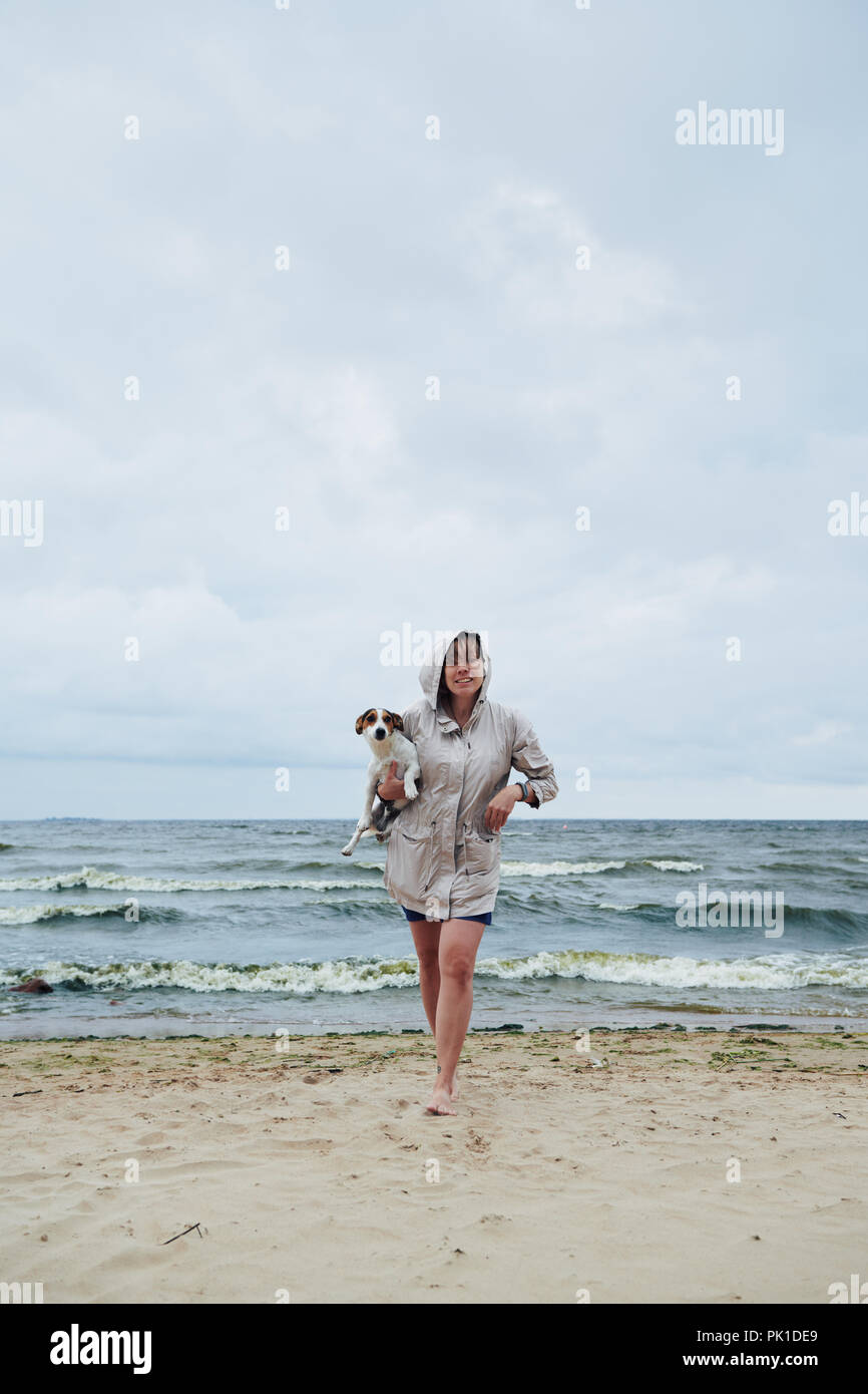 Young lady with dog hi-res stock photography and images - Alamy