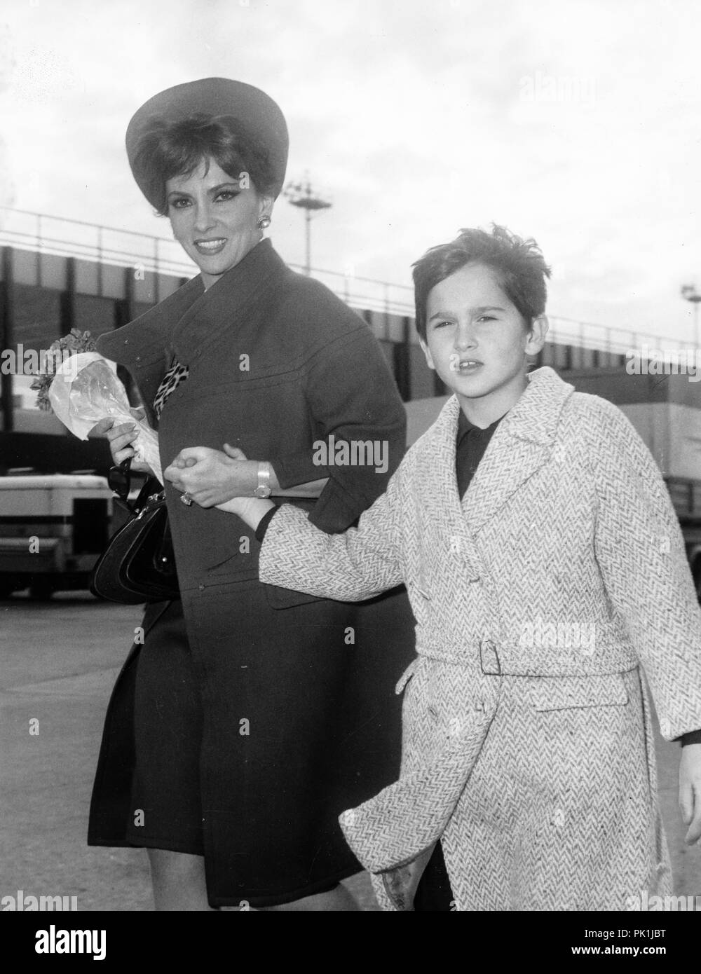 gina lollobrigida with son andrea milko skofic, rome 1966 Stock Photo -  Alamy