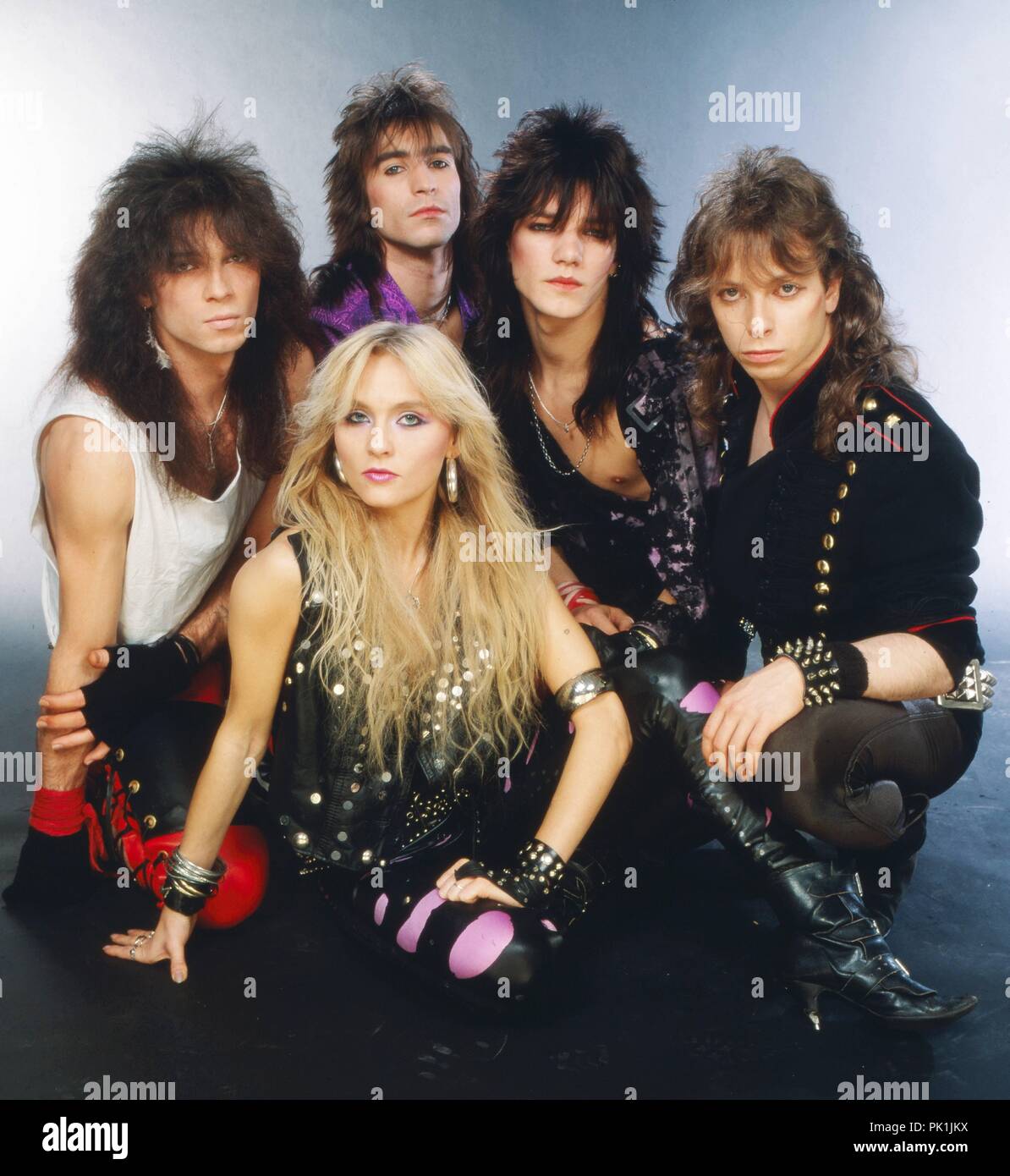 "Warlock", deutsche Heavy Metal Band mit Frontfrau Doro Pesch, in München, Deutschland 1985