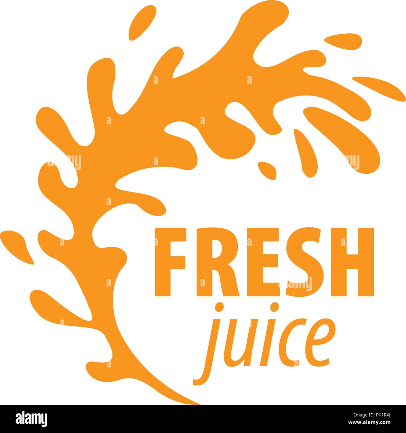 Juice Splash Vector Sign Stock Vector Image Art Alamy