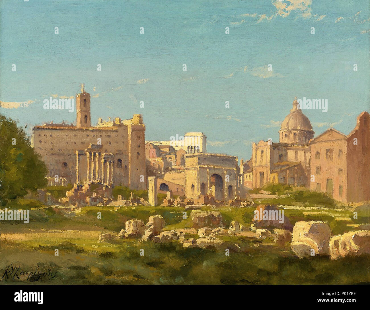 Roman forum painting hi-res stock photography and images - Alamy