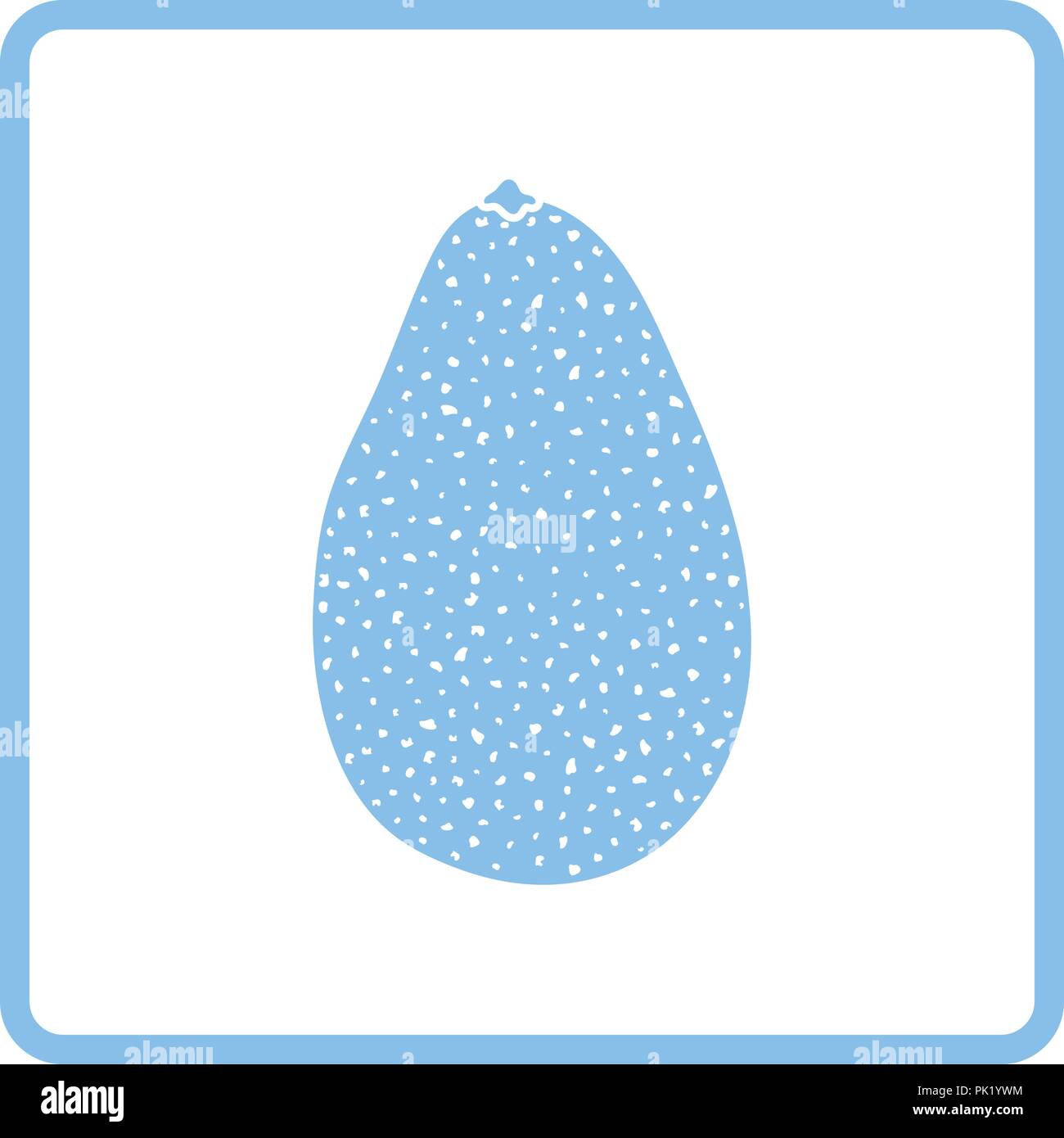Avocado icon. Blue frame design. Vector illustration. Stock Vector