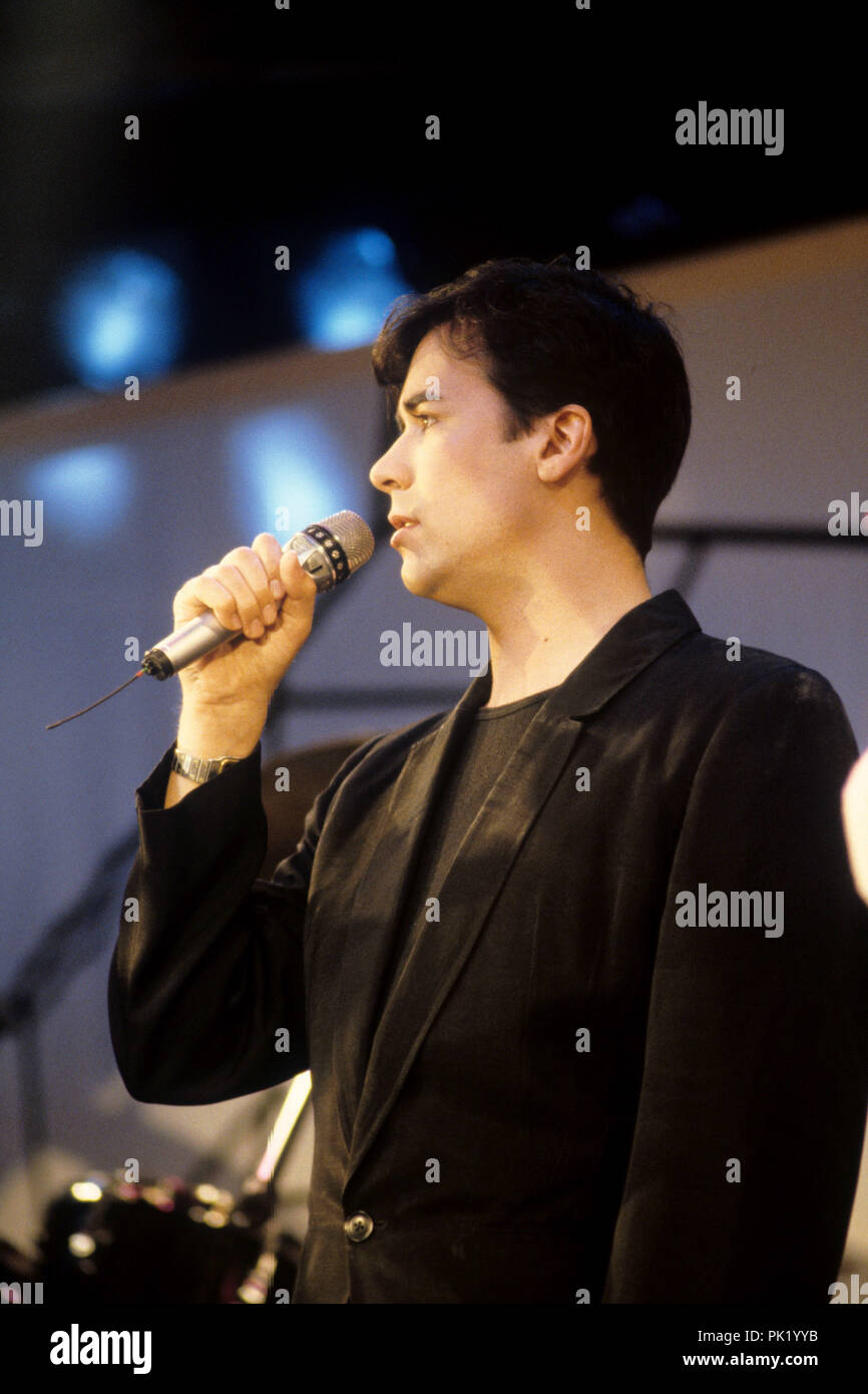 Human League (Phil Oakey) on 20.08.1986 in Bochum. usage worldwide