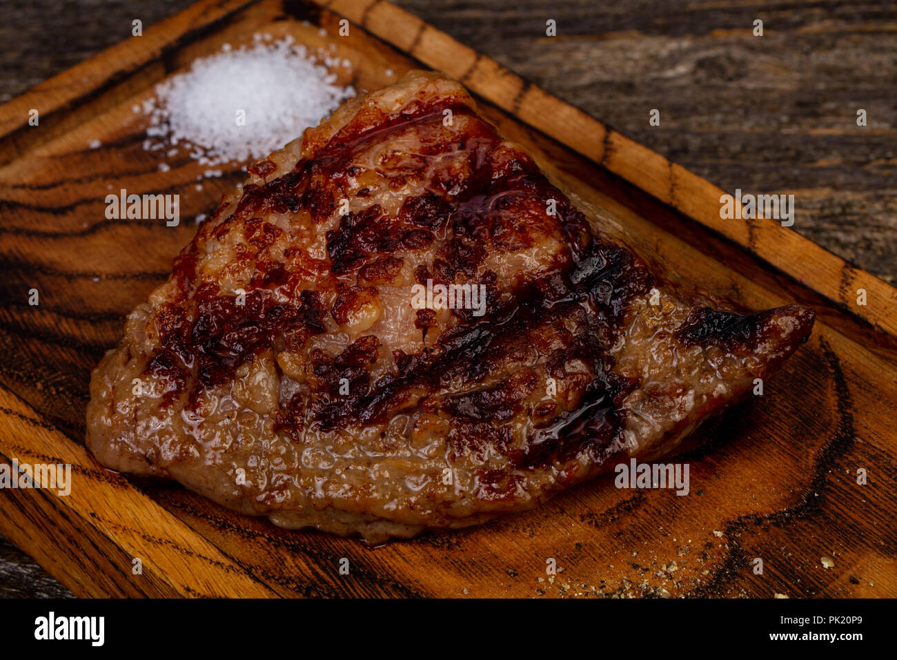 Grilled Beef steak Picanha Black Angus Stock Photo Alamy