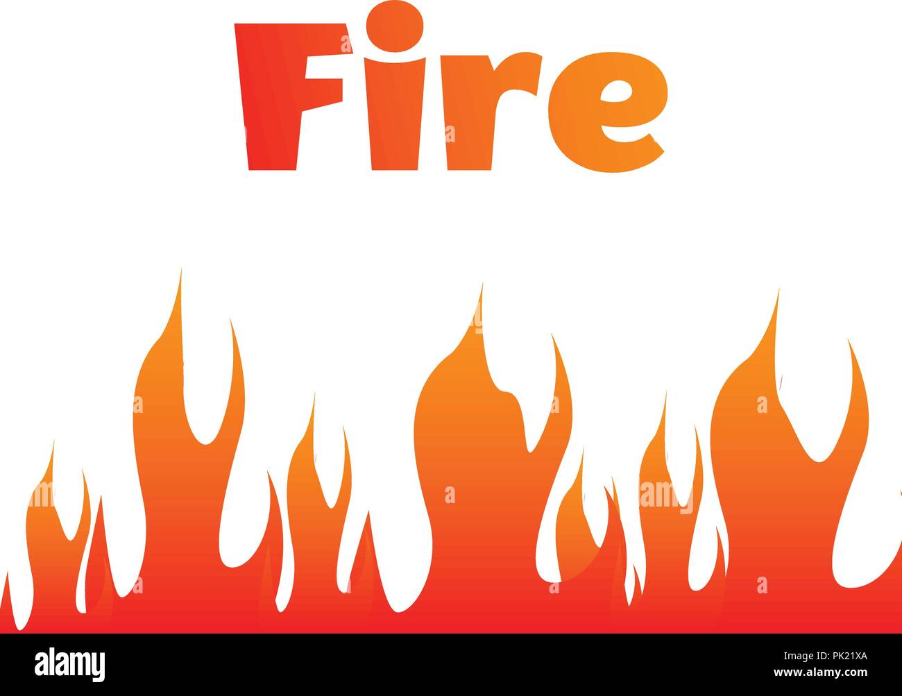 Vector illustration. Fire logo. Red, yellow fire Stock Vector Image ...