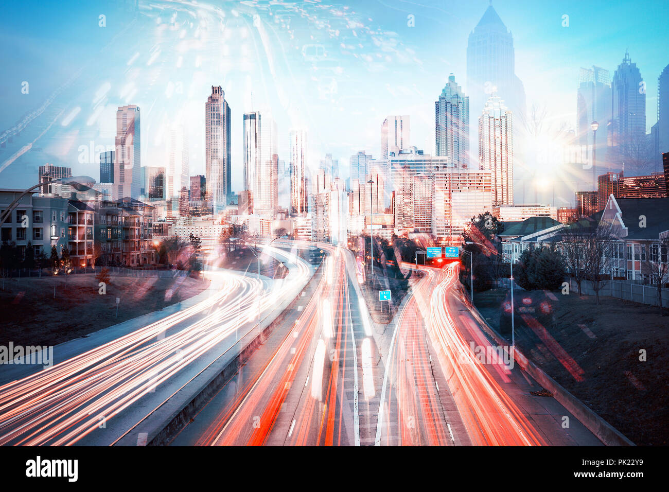 Atlanta traffic jam hires stock photography and images Alamy