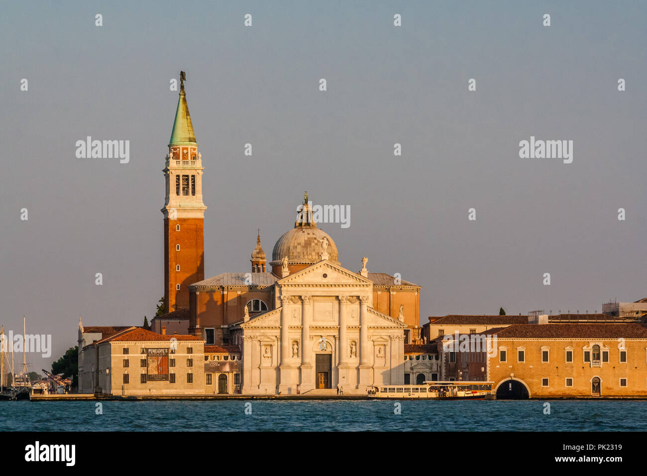 Doges palace and St Marks Basilica, Venice, Italy in the evening light. Stock Photo