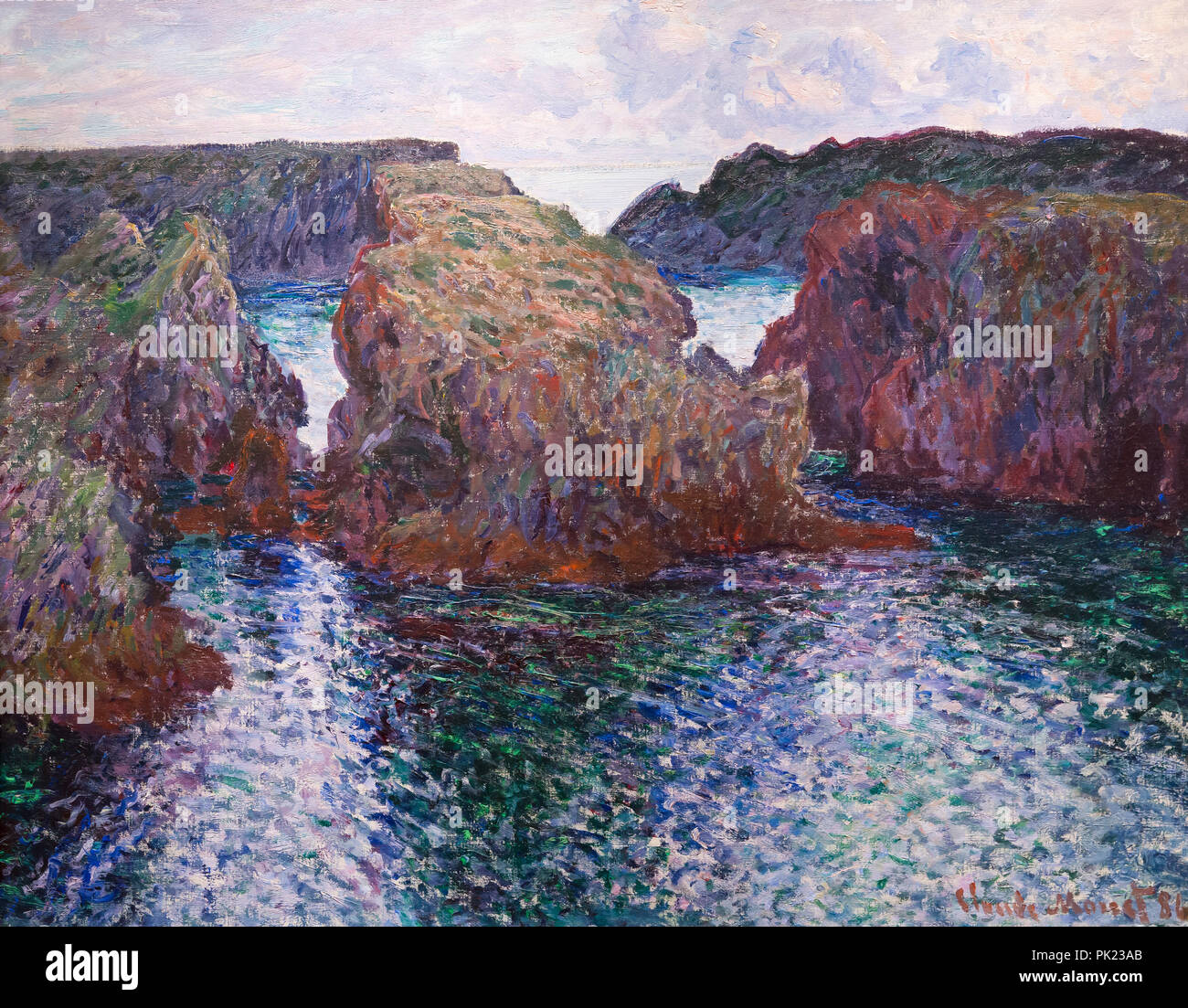 Rocks at Port-Goulphar Belle-Ile, Claude Monet, 1886, Art Institute of ...
