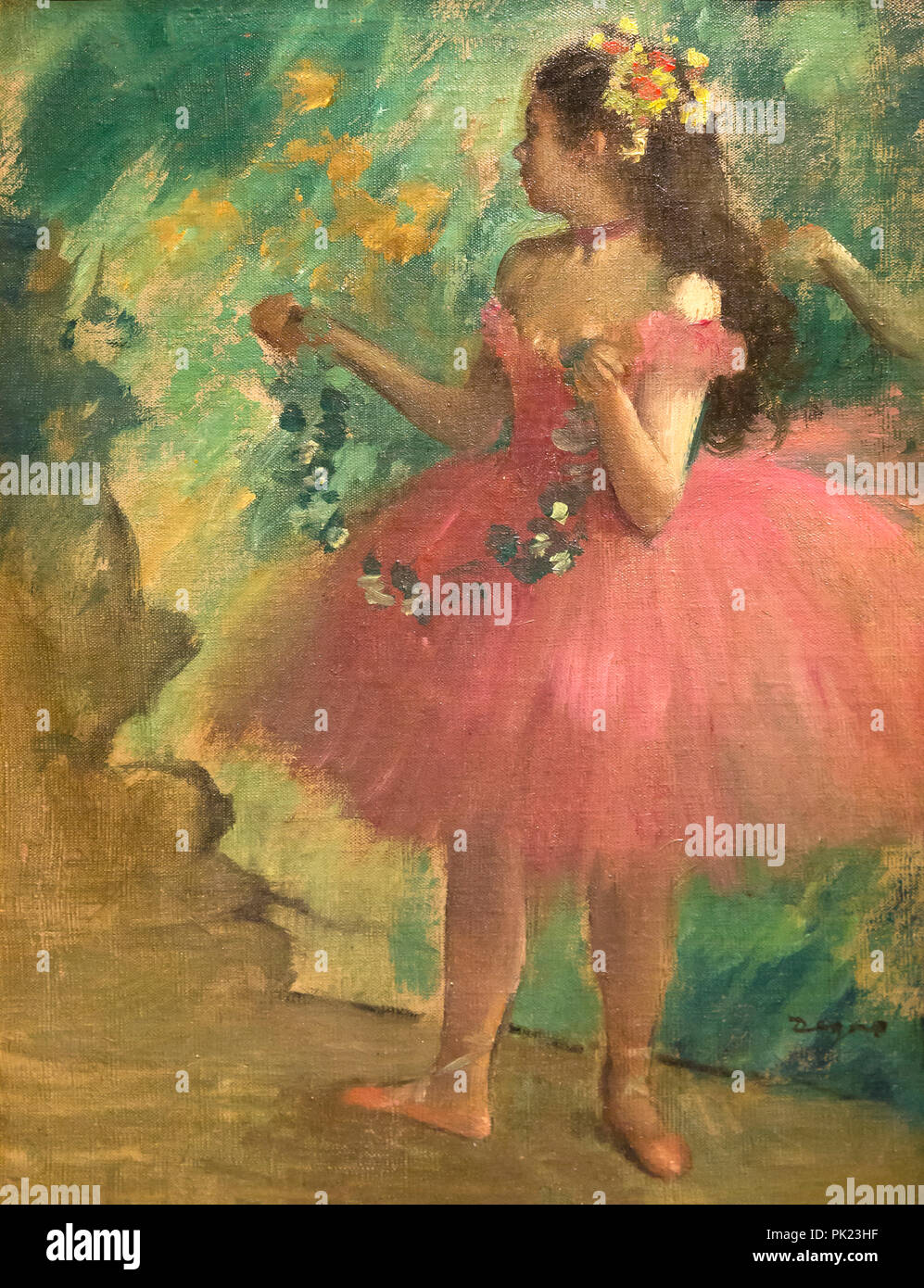 Danseuse Rose, Pink Dancer, Edgar Degas, 1878, Art Institute of Chicago,  Chicago, Illinois, USA, North America Stock Photo - Alamy