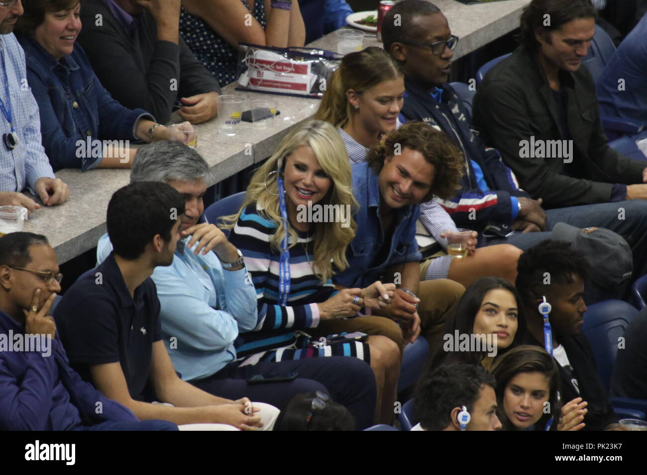 Christie Brinkley son Jack Cook Nina Agdal US Open Tennis 9-9-2018
