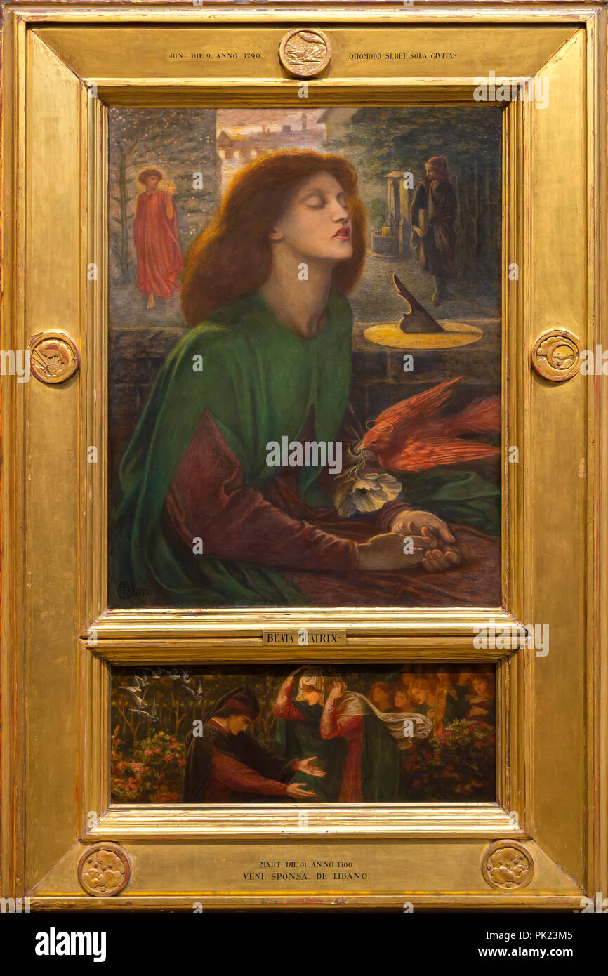 Beata Beatrix, Dante Gabriel Rossetti, 1871-1872, Art Institute of Chicago, Chicago, Illinois, USA, North America, Stock Photo