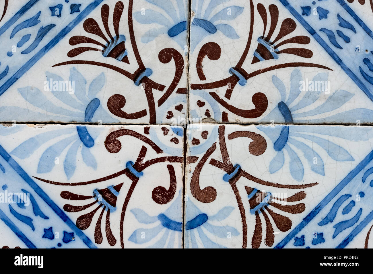 background beautiful pattern in the style azulezhu in Portugal Stock ...
