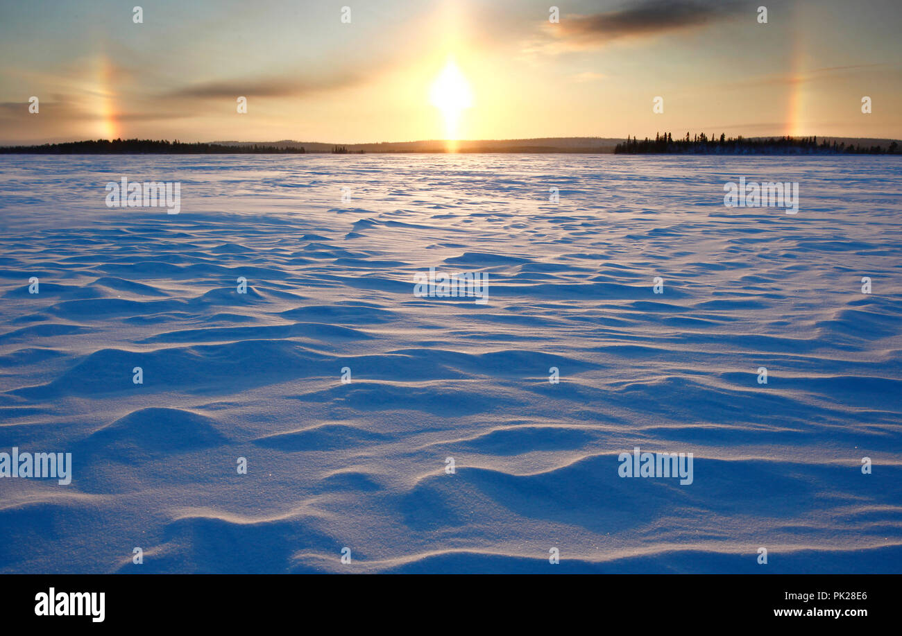 Halo seen in Finnish Laplannd Stock Photo - Alamy