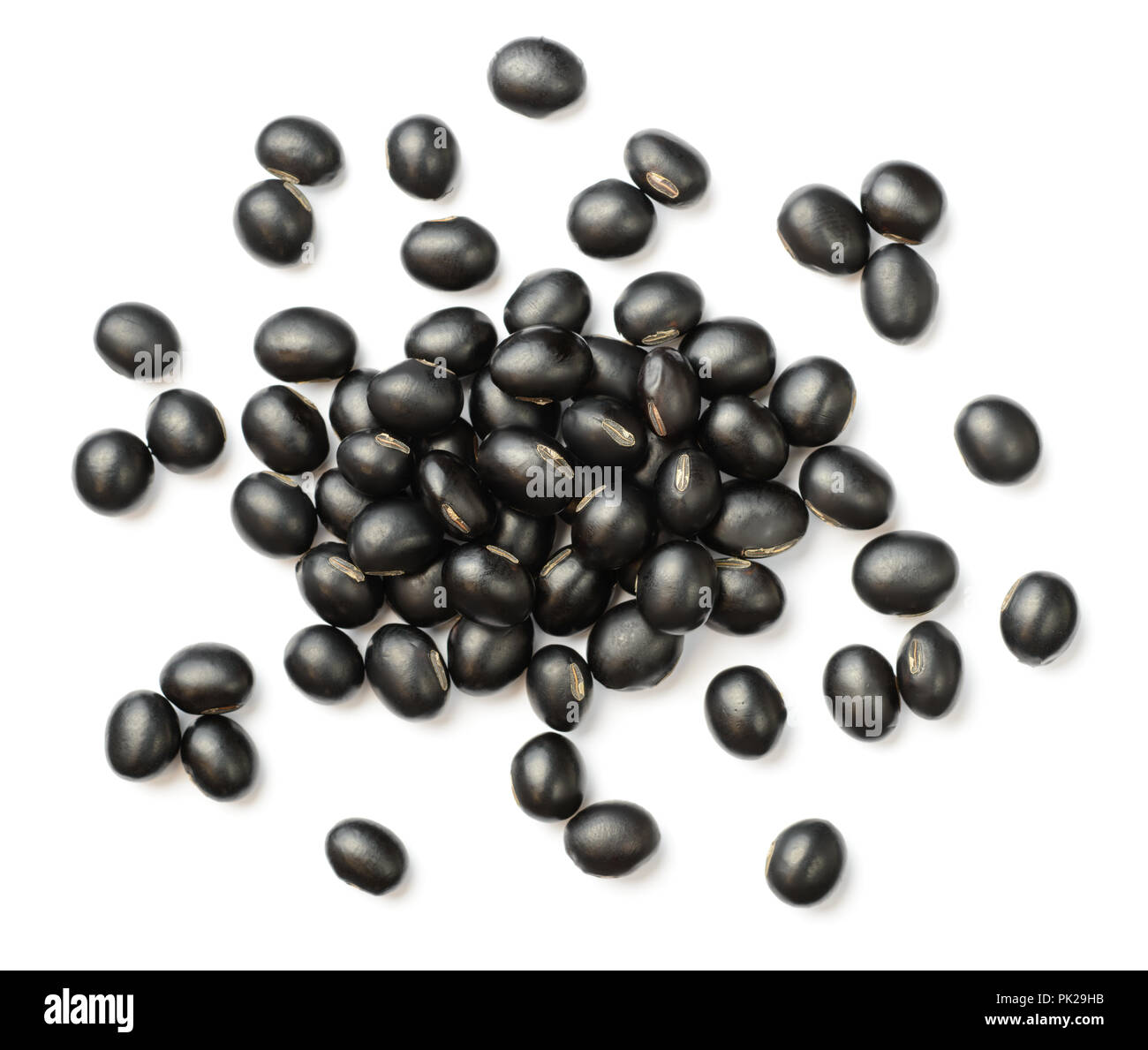 raw black bean isolated on white, top view Stock Photo Alamy
