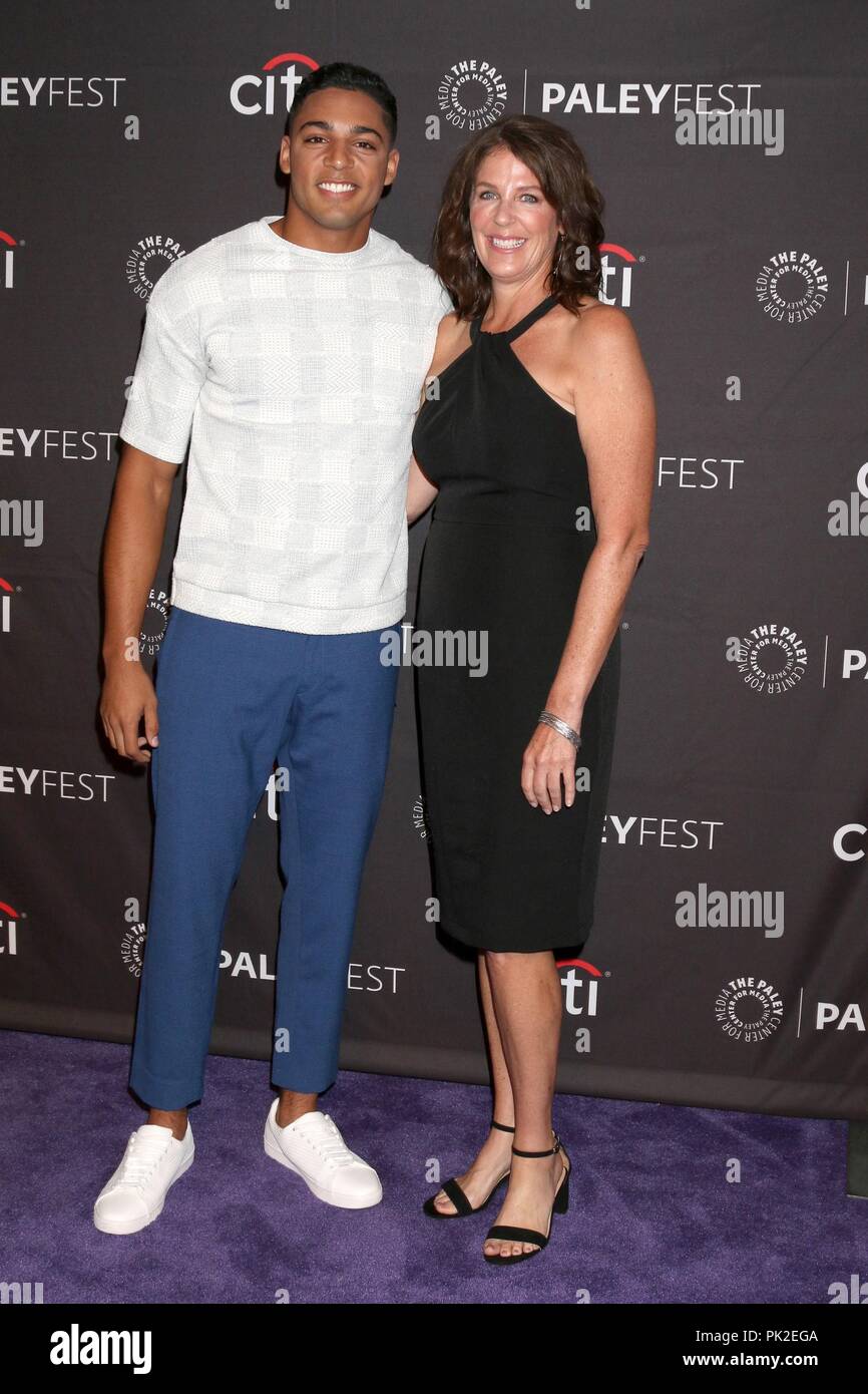 Beverly Hills, CA. 8th Sep, 2018. Michael Evans Behling, Carol Behling at arrivals for The CW Presents ALL AMERICAN and CHARMED at the 12th Annual PaleyFest Fall TV Previews, Paley Center for Media, Beverly Hills, CA September 8, 2018. Credit: Priscilla Grant/Everett Collection/Alamy Live News Stock Photo