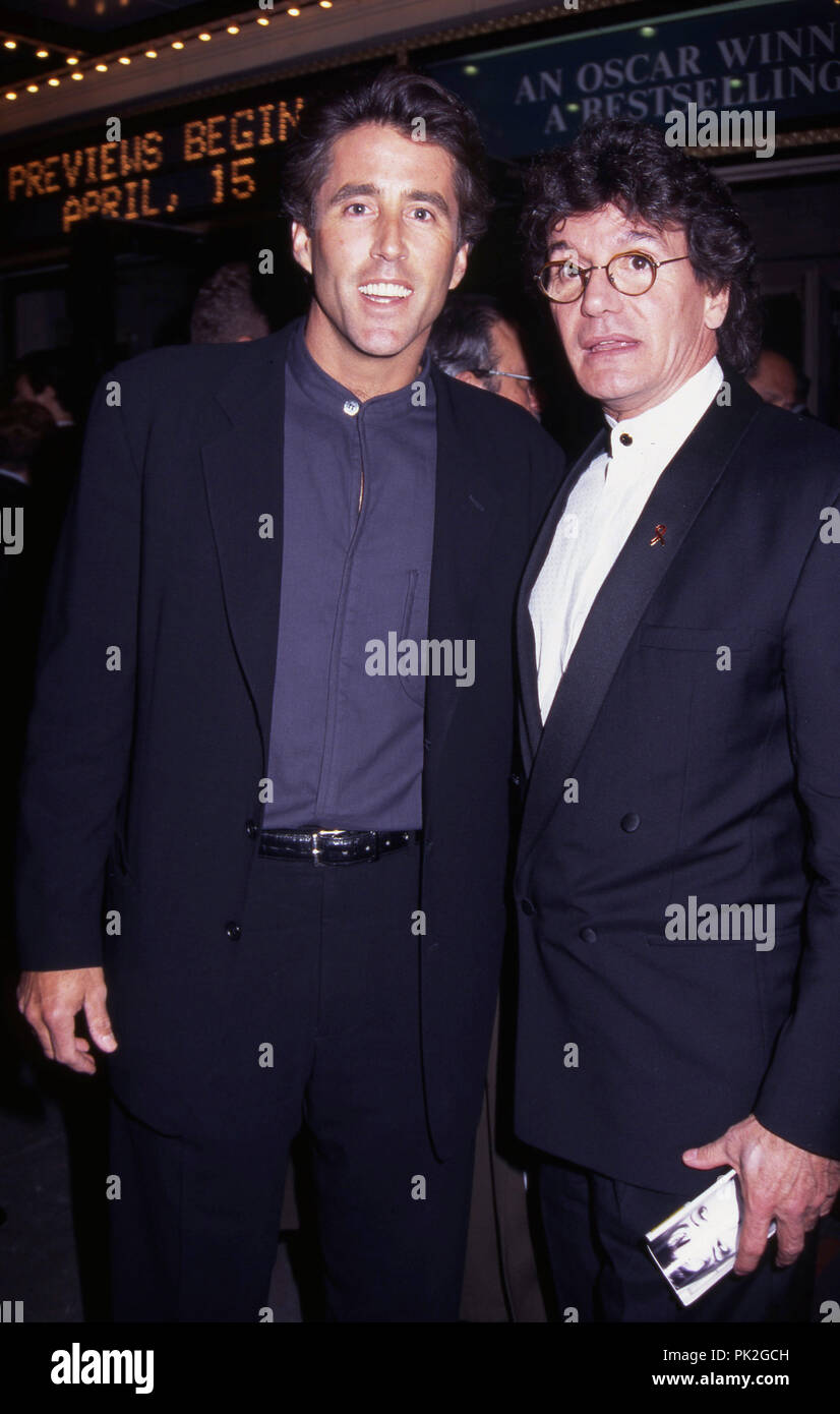 Christopher Lawford and Jean LeClerc attend a performance of "On The  Waterfront" on May 1, 1995 at the Brooks Atkinson Theatre in New York City.  Credit: Walter McBride/MediaPunch Stock Photo - Alamy