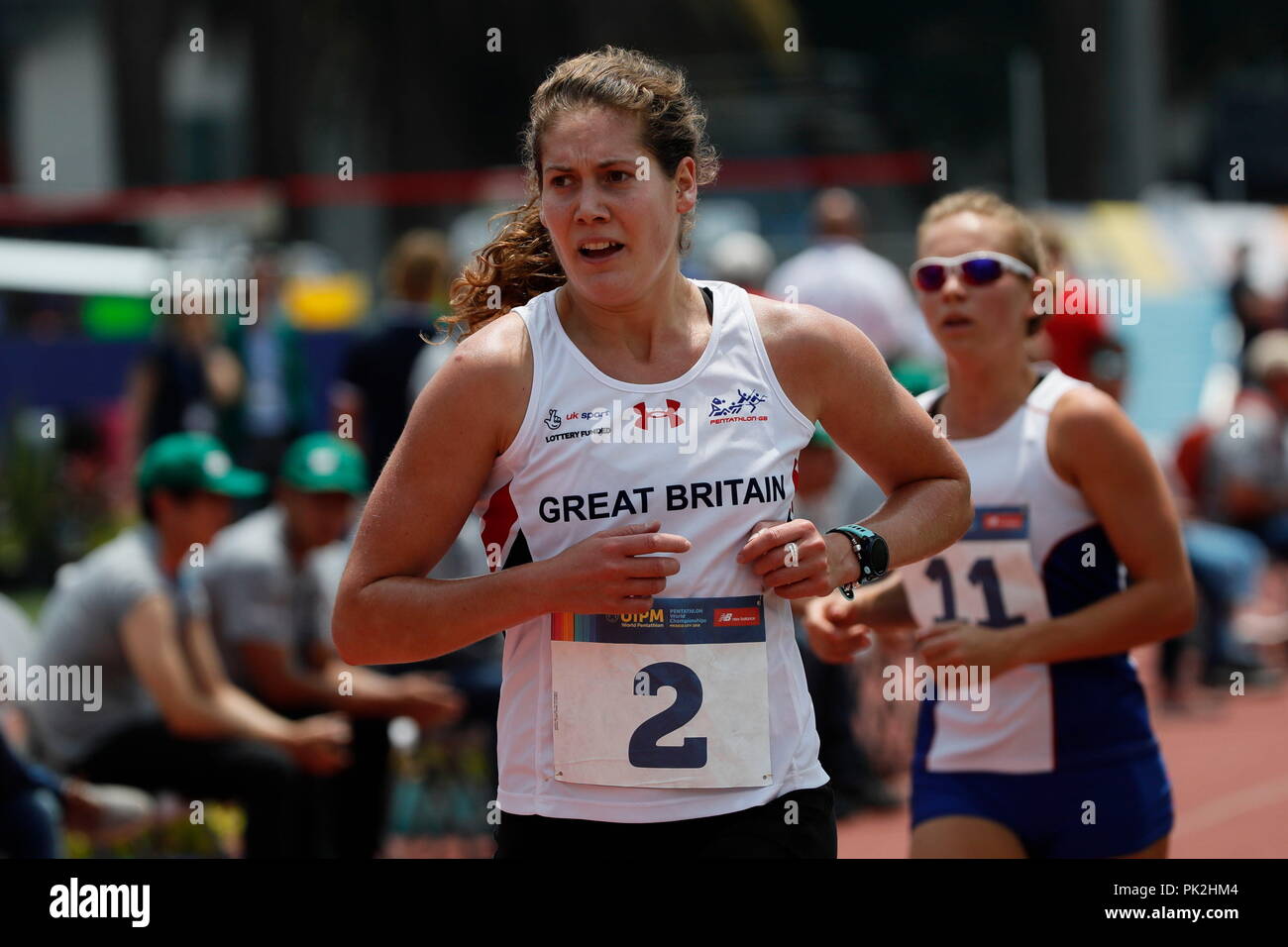 British Athlete Kate French Competes In The Women S Pistol Shooting And Cross Country Event During The Modern Pentathlon World Championships In Mexico City Mexico 10 September 2018 Efe Jose Mendez Stock Photo Alamy