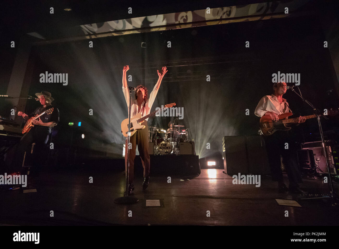 Bexhill-On-Sea, England.10th September  2018,  The Kooks, performing at the  De La Warr Pavilion, The band currently consists of Luke Pritchard, Hugh Harris, Alexis Nunez, and Peter Denton, England.© Jason Richardson / Alamy Live News Stock Photo