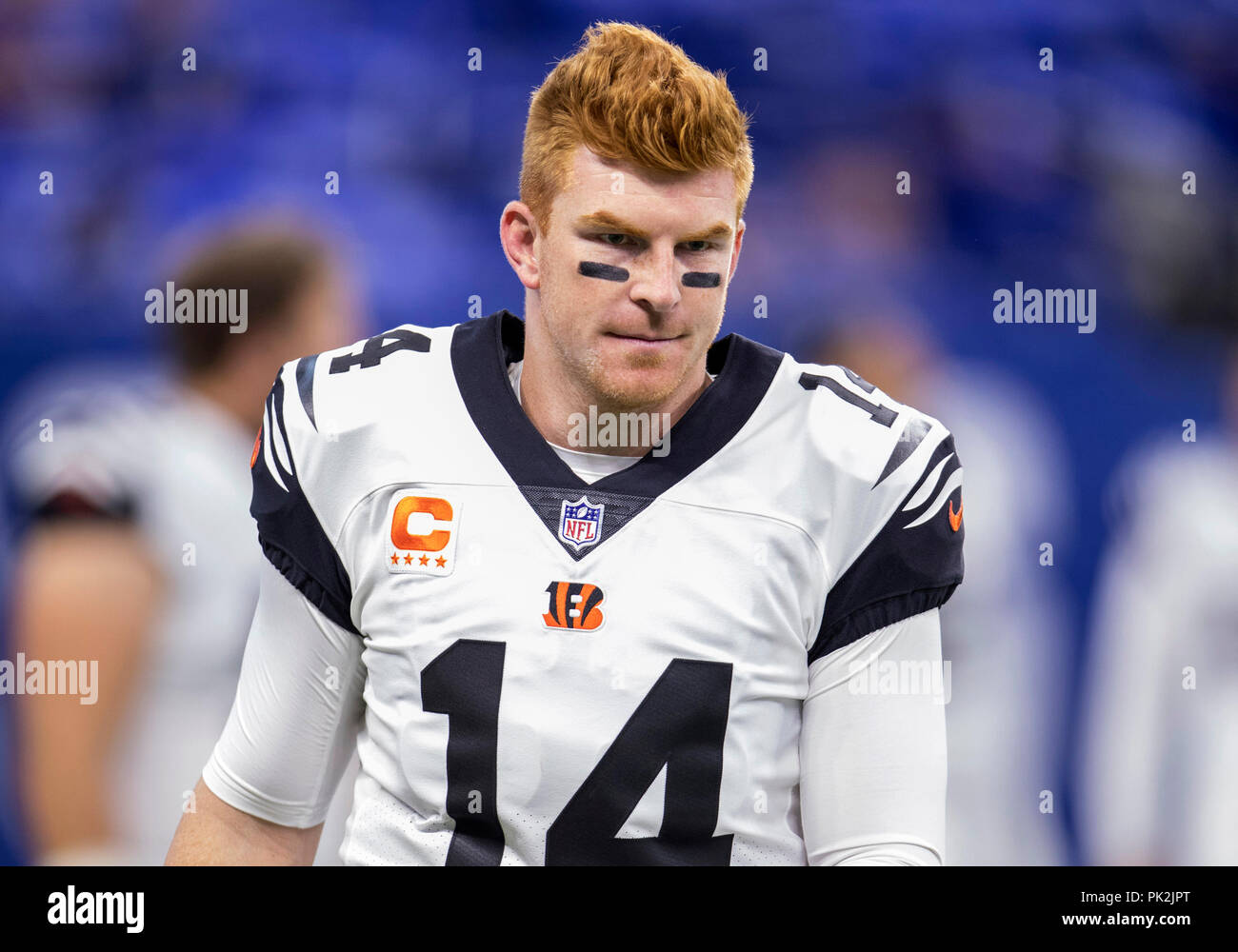 Cincinnati Bengals quarterback Andy Dalton passes in the first half of an  NFL football game against the Arizona Cardinals, Sunday, Oct. 6, 2019, in  Cincinnati. (AP Photo/Gary Landers Stock Photo - Alamy