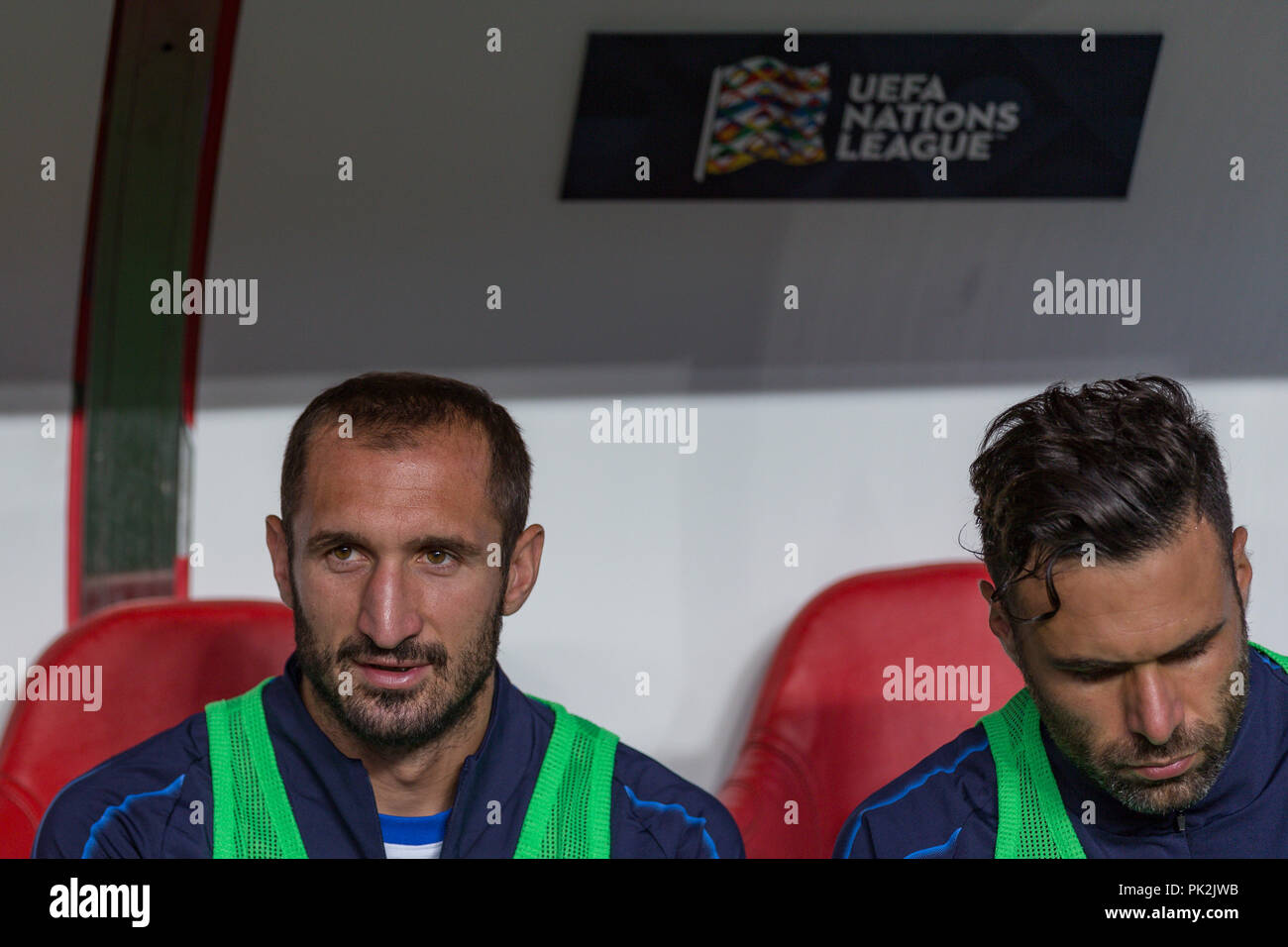 Lisbon, Portugal. 10th September, 2018. Italy's defender Giorgio Chiellini (3) during the game of the Final Tournament of the UEFA Nations League between Portugal and Italy © Alexandre de Sousa/Alamy Live News Stock Photo