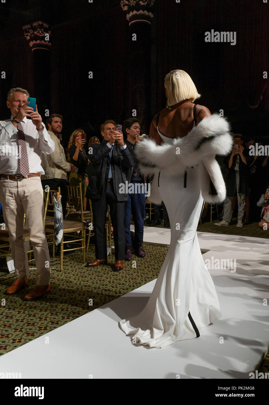 Dennis Basso and Mary J. Blige walks runway for the Dennis Basso fashion show during New York Fashion Week Spring Summer 2019 at Cipriani 42nd Street Credit lev radin Alamy Live News Stock Photo