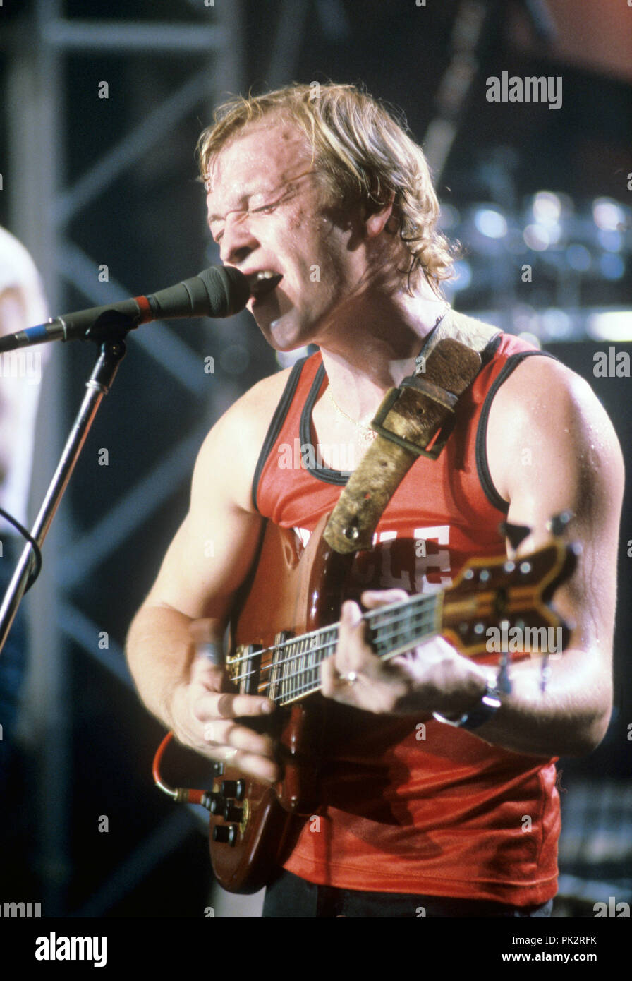 Level 42 Singer Mark King In September 1982 Usage Worldwide Stock 