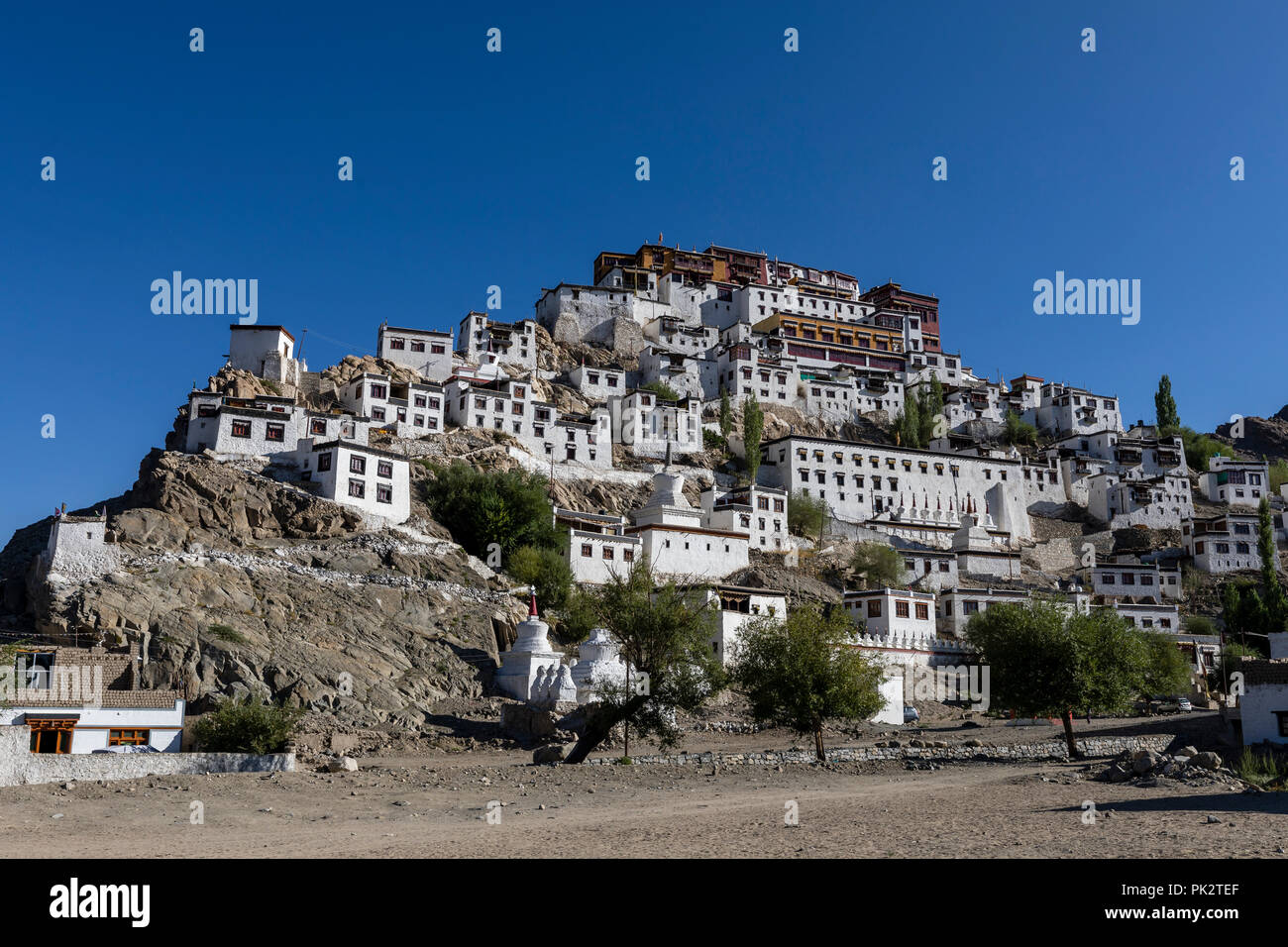 Thiksay monastery in Ladakh, India Stock Photo
