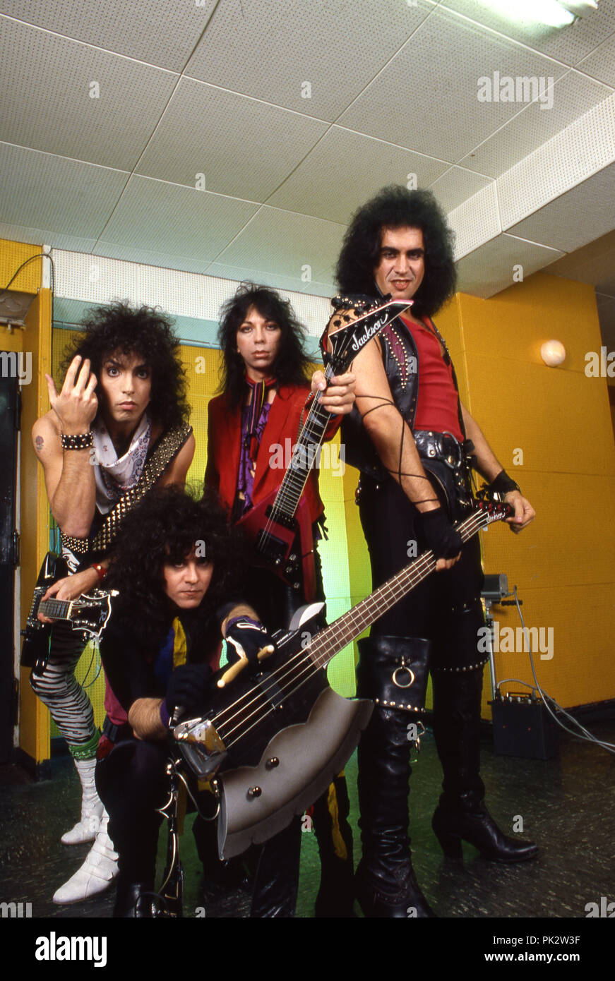 American hard rock band Kiss in November 1983 in Essen Germany usage worldwide Stock Photo
