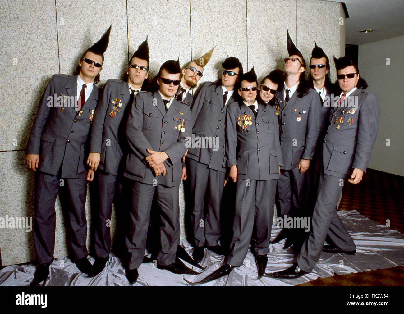Finish band Leningrad Cowboys in November 1992 in Germany | usage ...