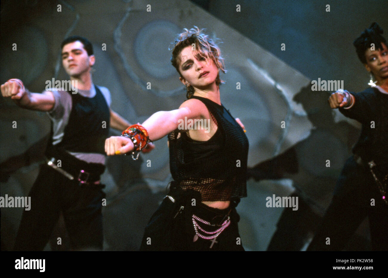 US singer Madonna on stage in Munich in 1984 | usage worldwide Stock Photo