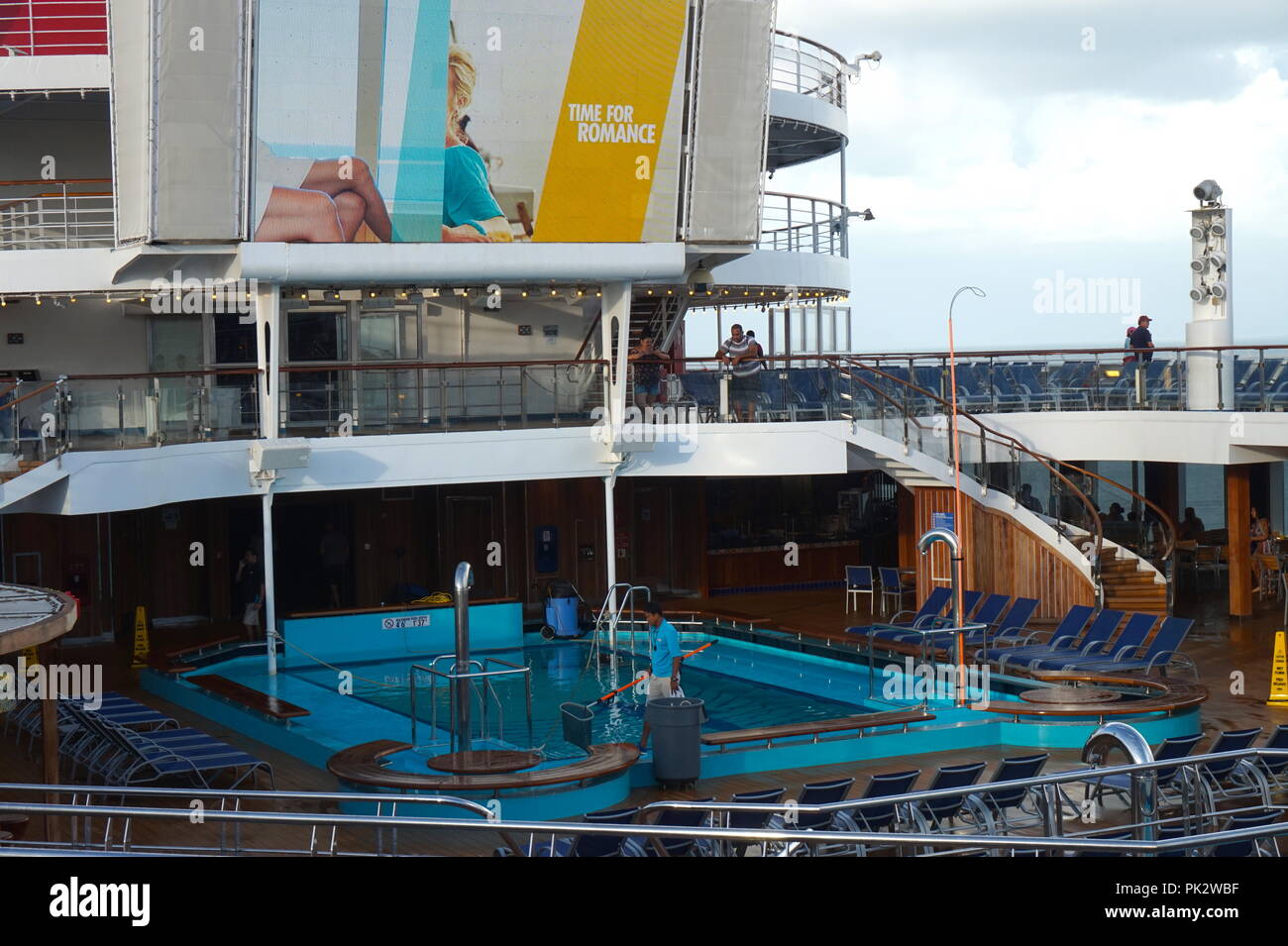 View onboard the Carnival Victory cruise ship Stock Photo