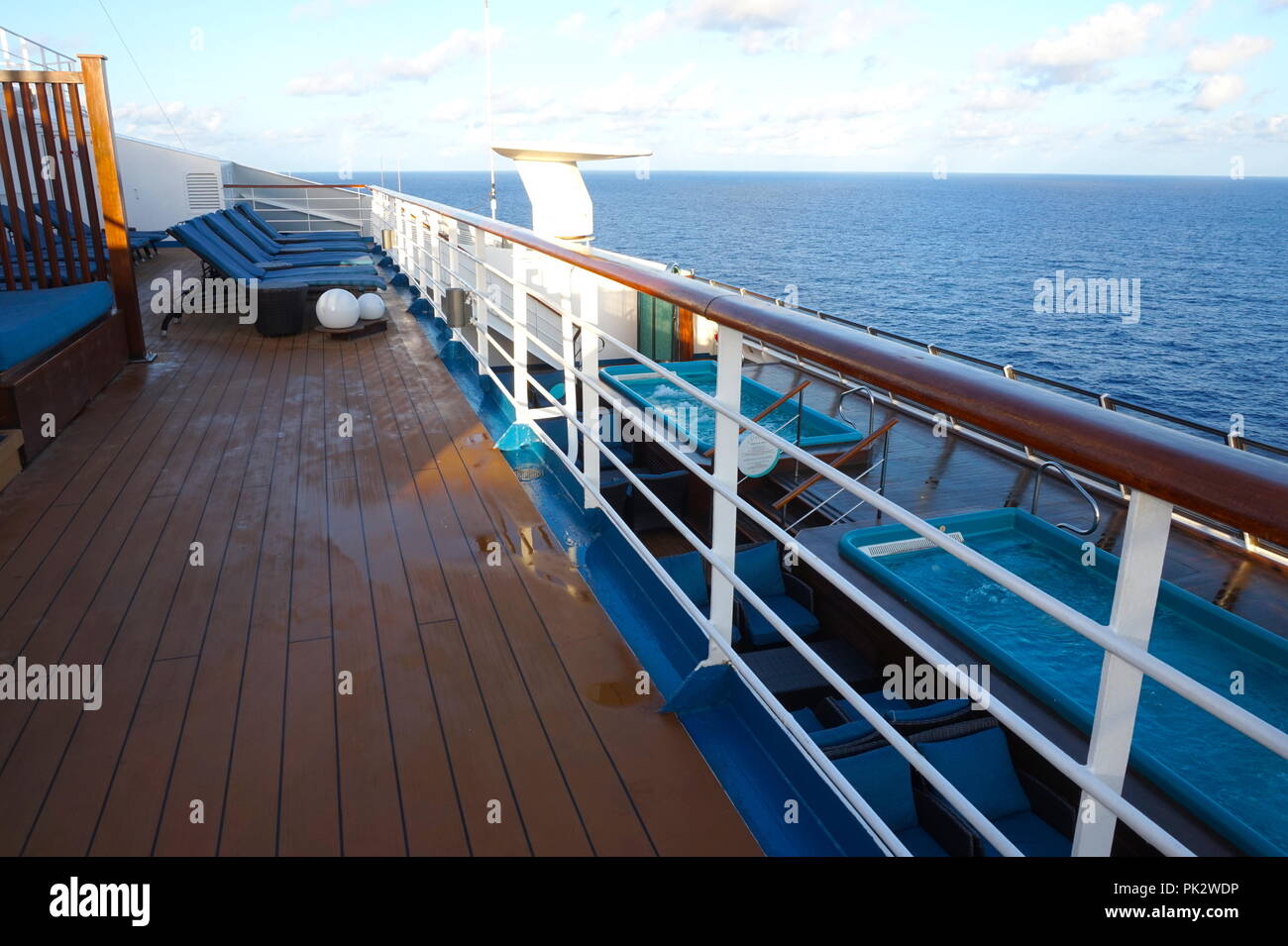 Serenity Bay on the Carnival Victory cruise ship Stock Photo