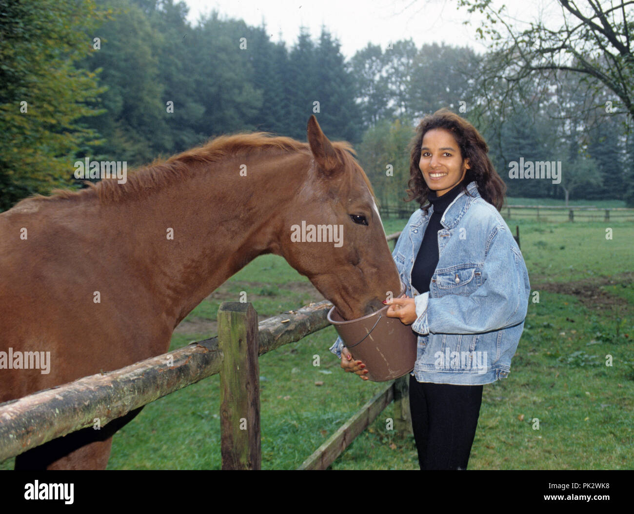 Nadja abd el Farrag on 14.10.1994 in Hamburg. | usage worldwide Stock ...