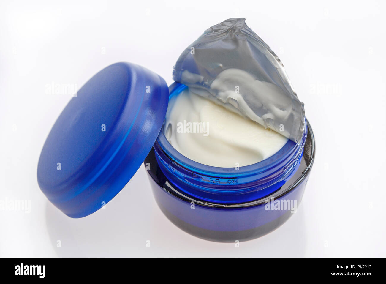 Download New Open Blue Jar Of Moisturising Face Cream Isolated On A Plain White Background Stock Photo Alamy Yellowimages Mockups