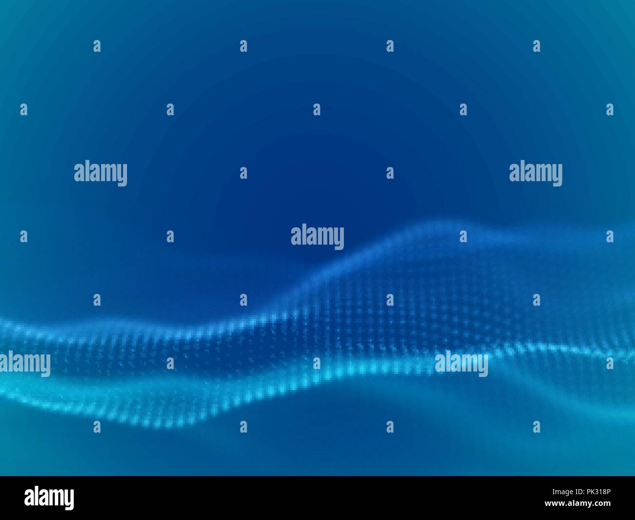 Abstract digital landscape or waves with flowing particles Stock Vector ...