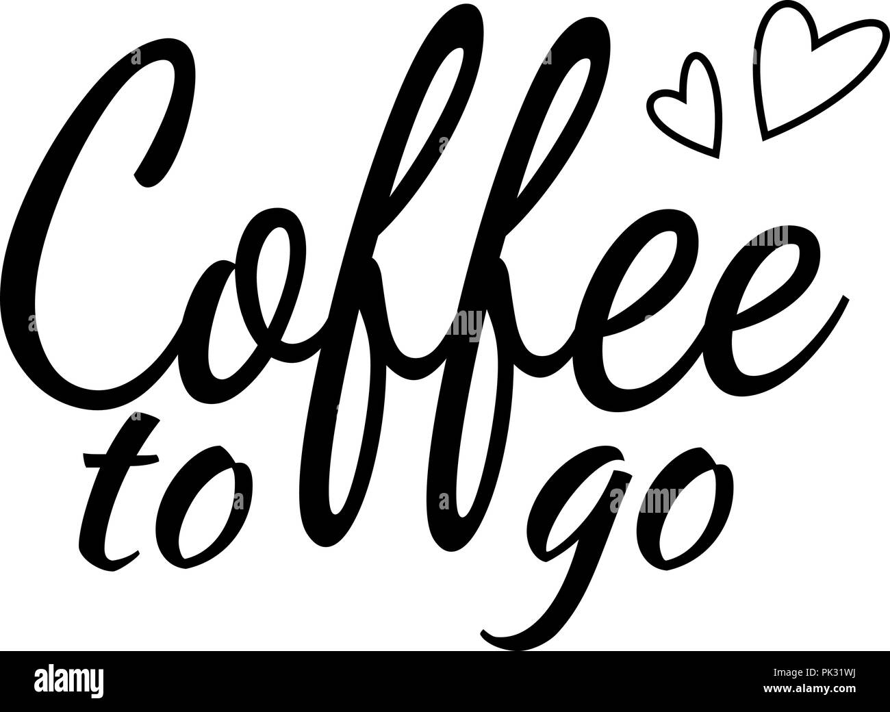 Lettering coffee to go Stock Vector Image & Art Alamy