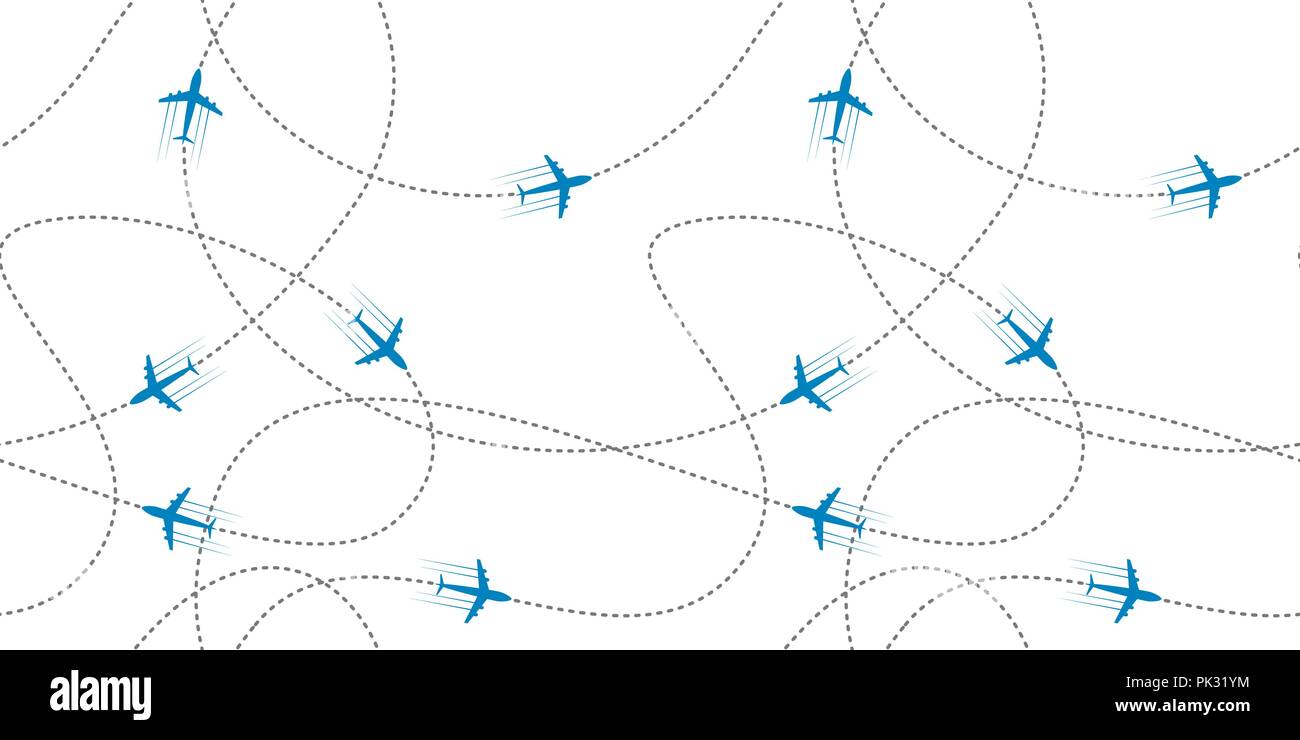 Seamless airplanes and track Stock Vector Image & Art - Alamy