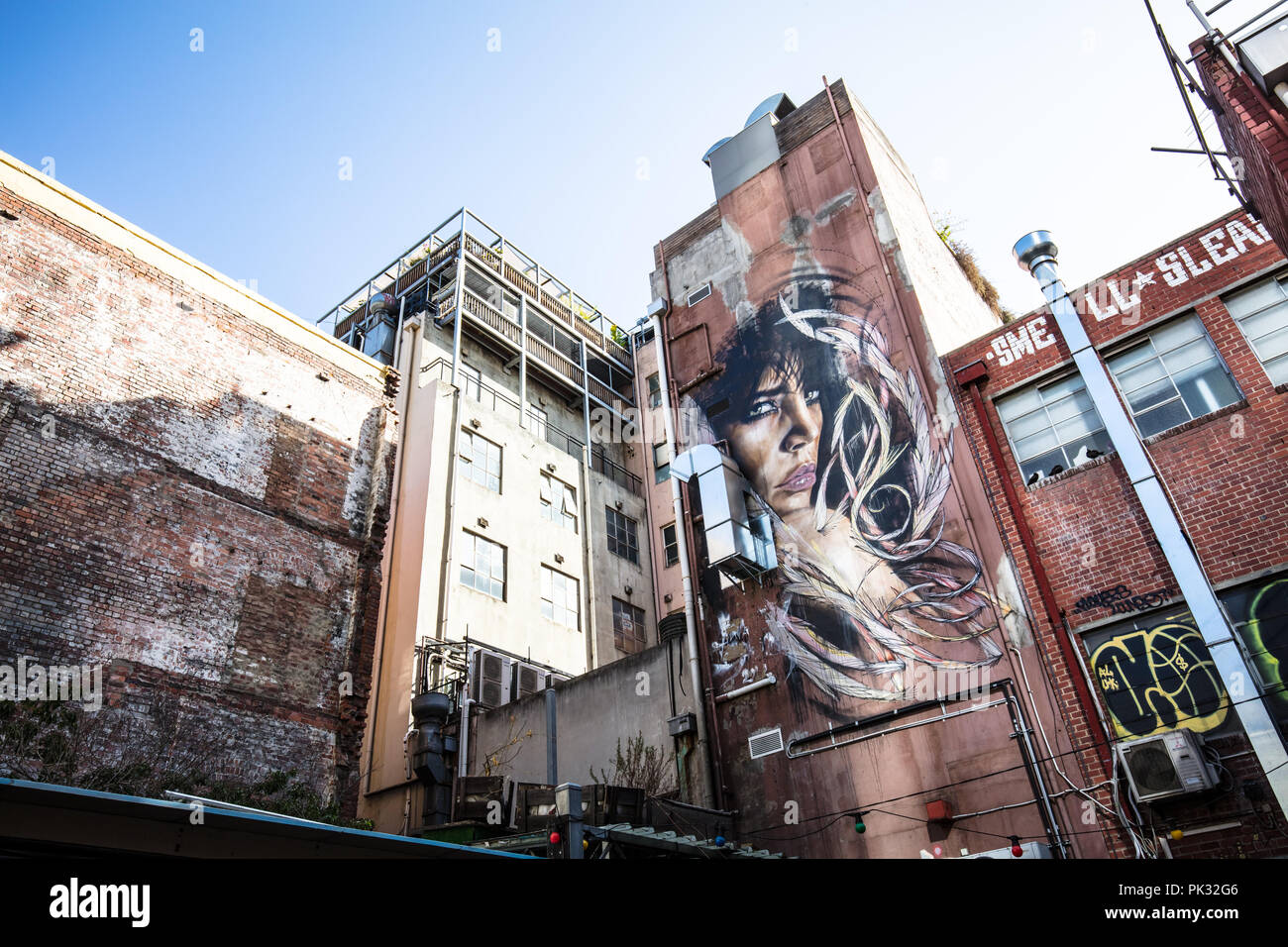 Melbourne Urban Street Art Stock Photo