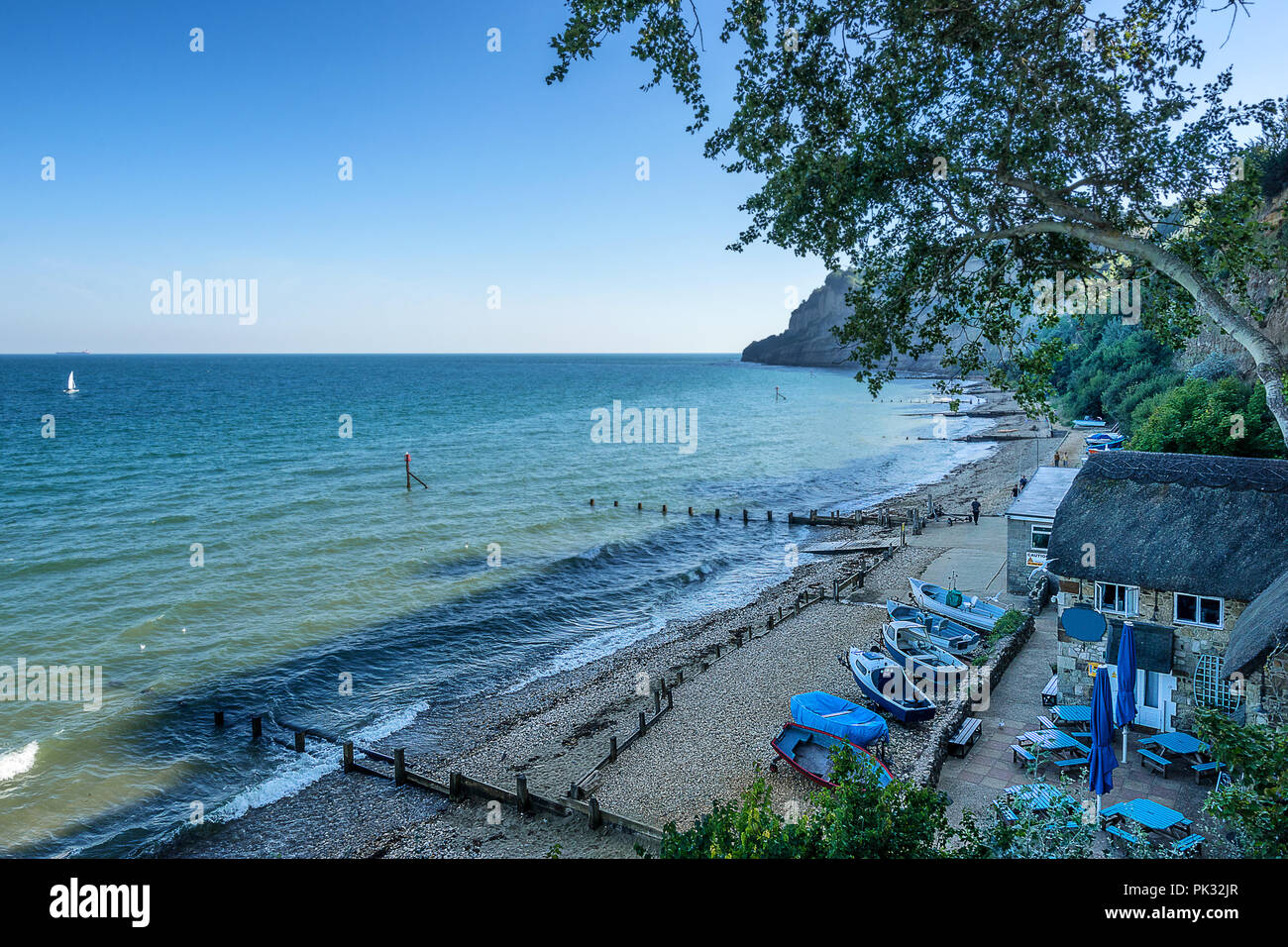Shanklin on the isle of Wight in England Stock Photo