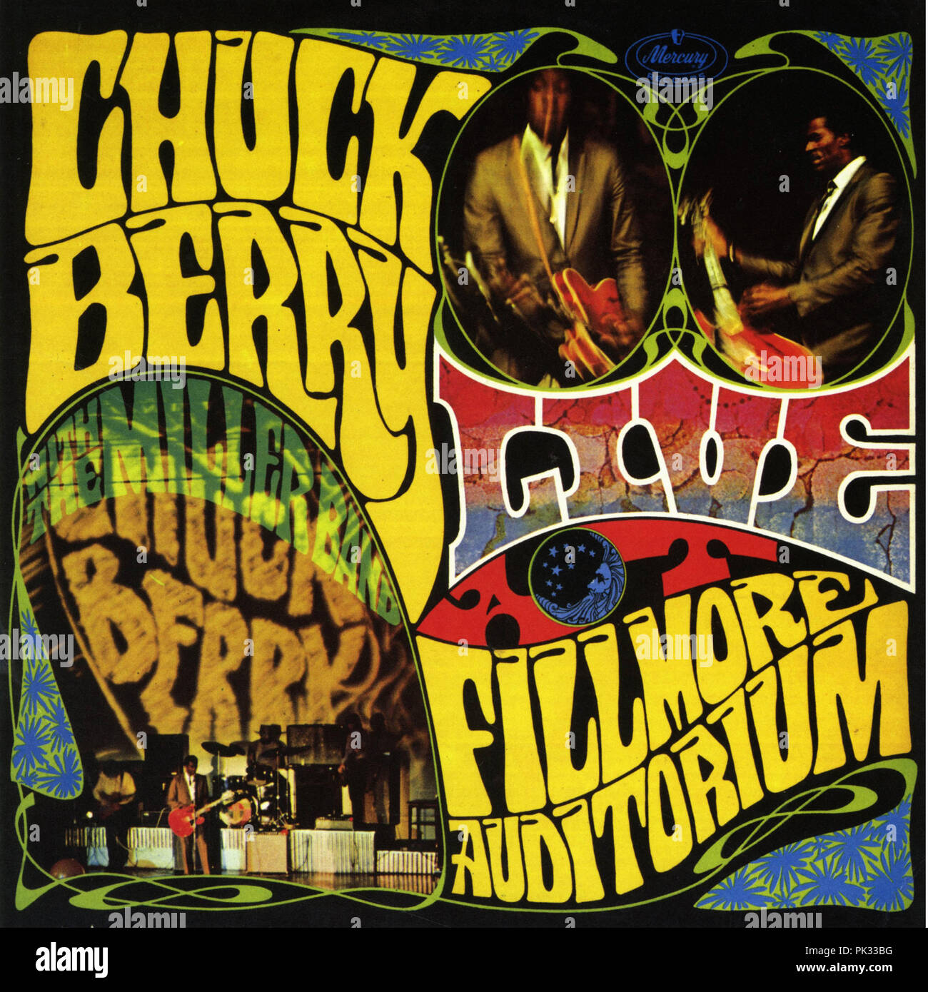 vintage vinyl record album - Chuck Berry -  Live at the Fillmore West -  1967 Stock Photo