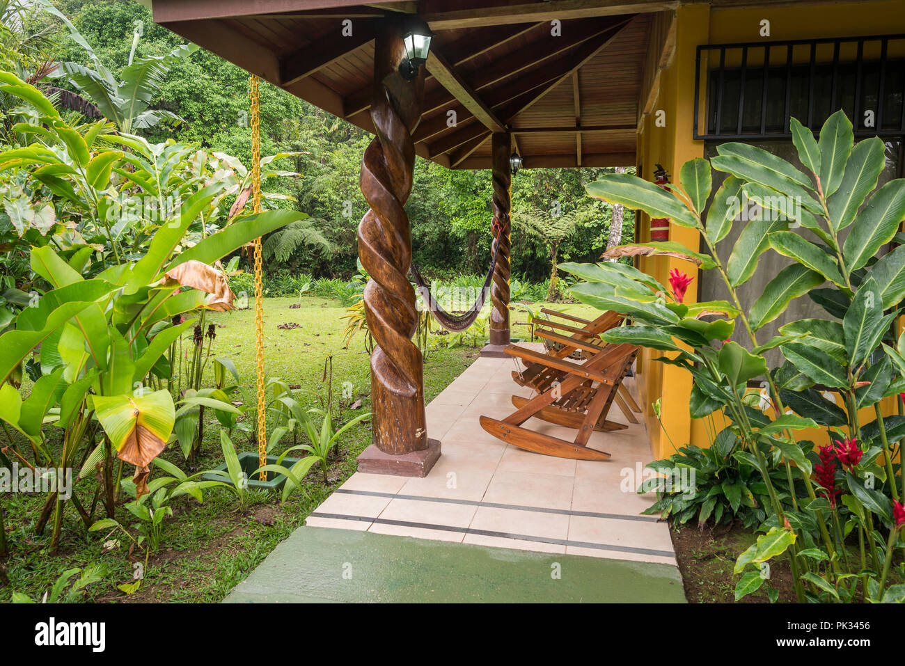 Patio, Mirador El Silencio, San Carlos, Costa Rica Stock Photo Alamy