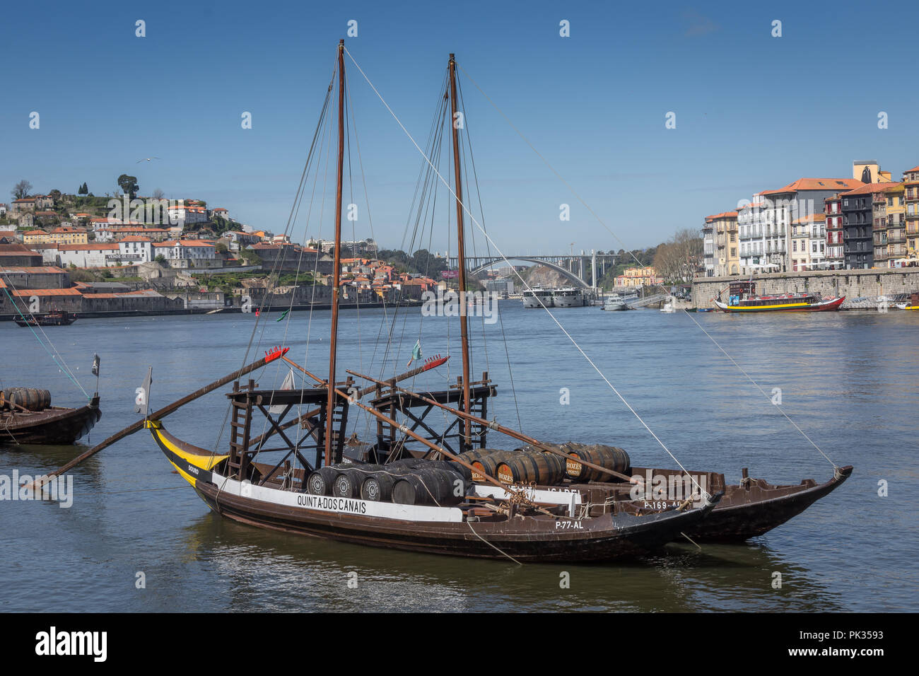 Porto is the second-largest city in Portugal after Lisbon and one of the major urban areas of the Iberian Peninsula. Stock Photo