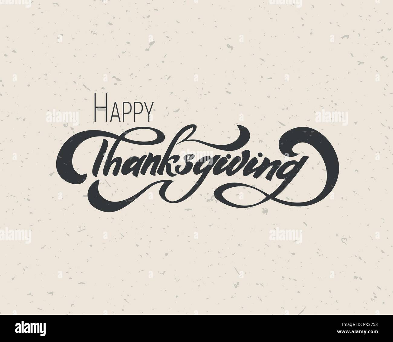 Hand drawn Happy Thanksgiving typography lettering poster. Celebration ...