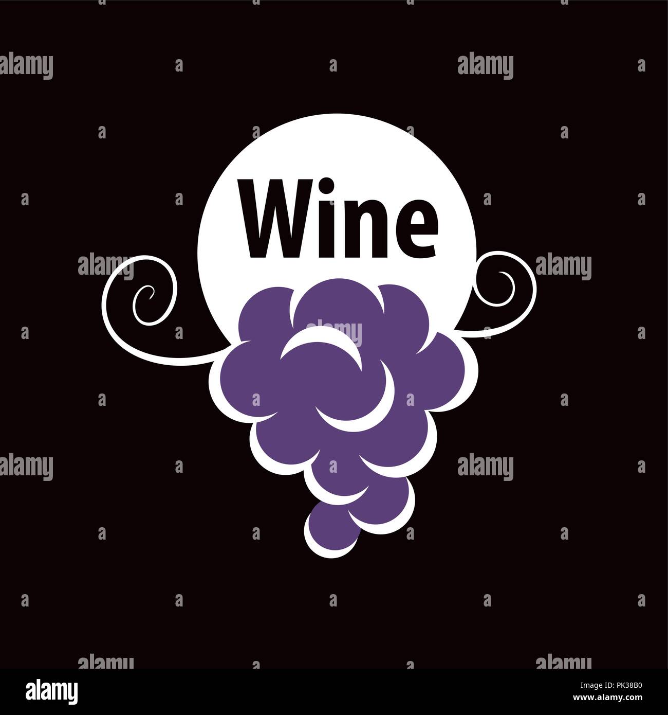 bunch of grapes for wine logo Stock Vector Image & Art Alamy
