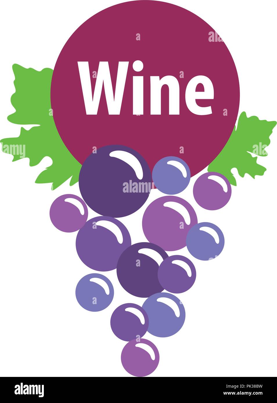 bunch of grapes for wine logo Stock Vector Image & Art Alamy