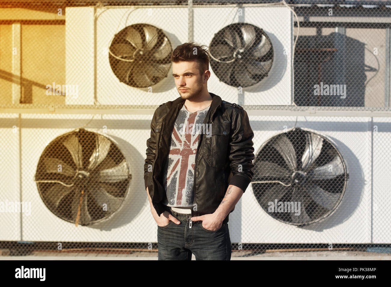 Guy in jacket stands hi-res stock photography and images - Alamy