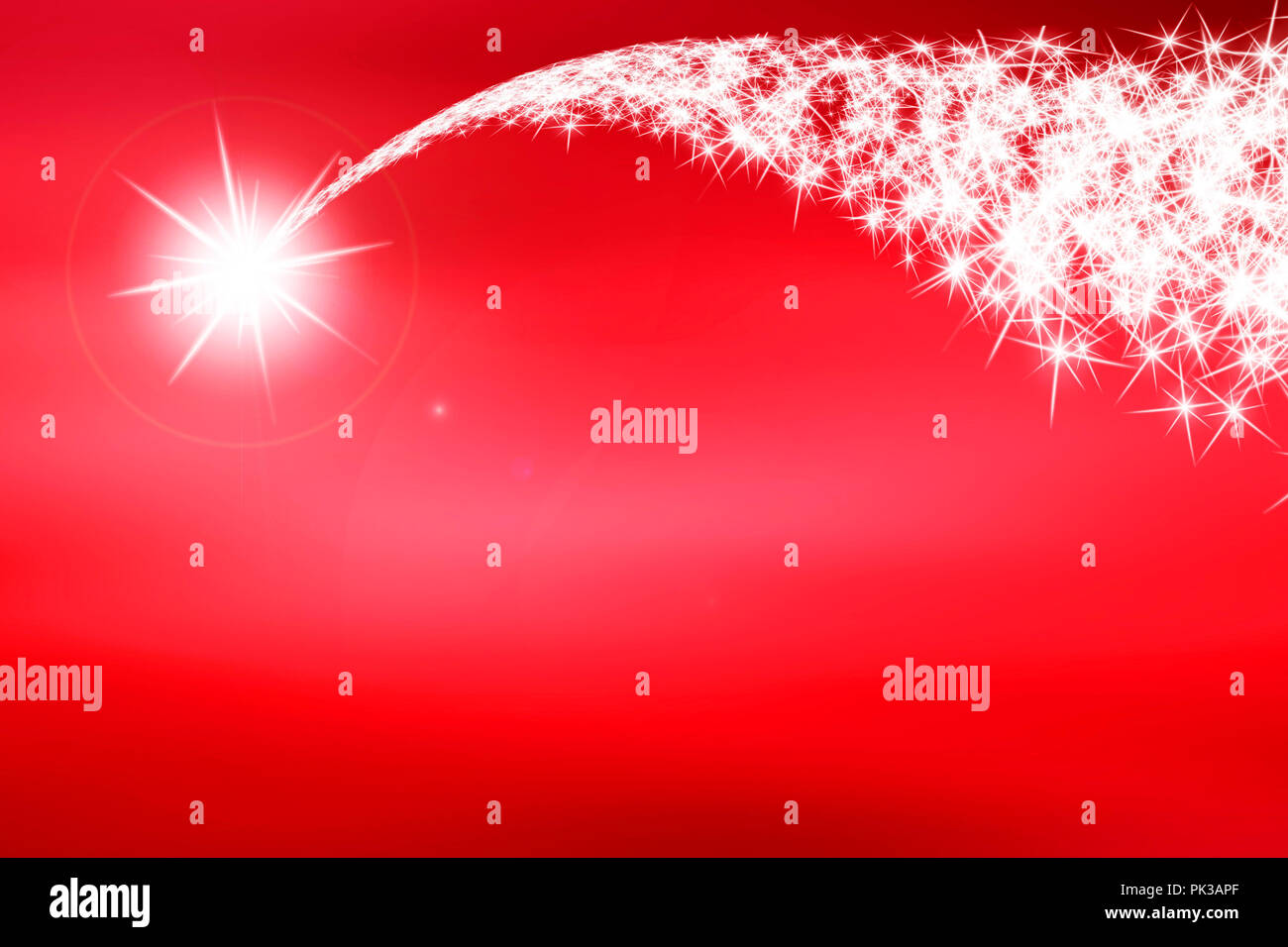 Abstract Rising Red Star Shooting star on red background, abstract illustration Stock Photo - Alamy