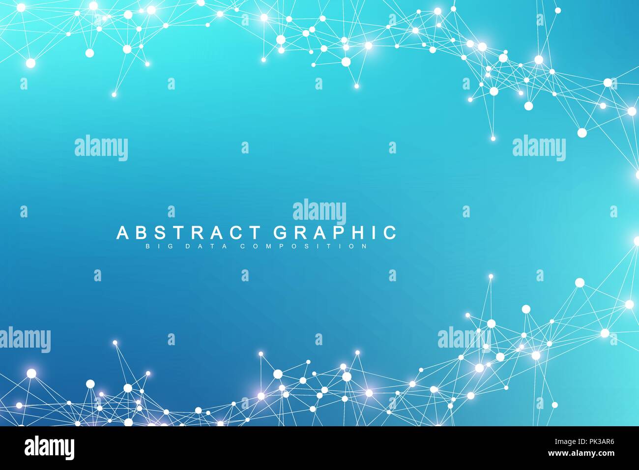 Big data visualization. Artificial Intelligence and Machine Learning Concept. Graphic abstract background communication. Perspective backdrop visualization. Vector illustration. Stock Vector
